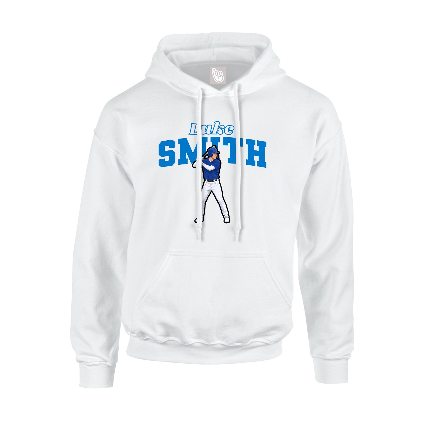 Hoodie — Name Arch in White