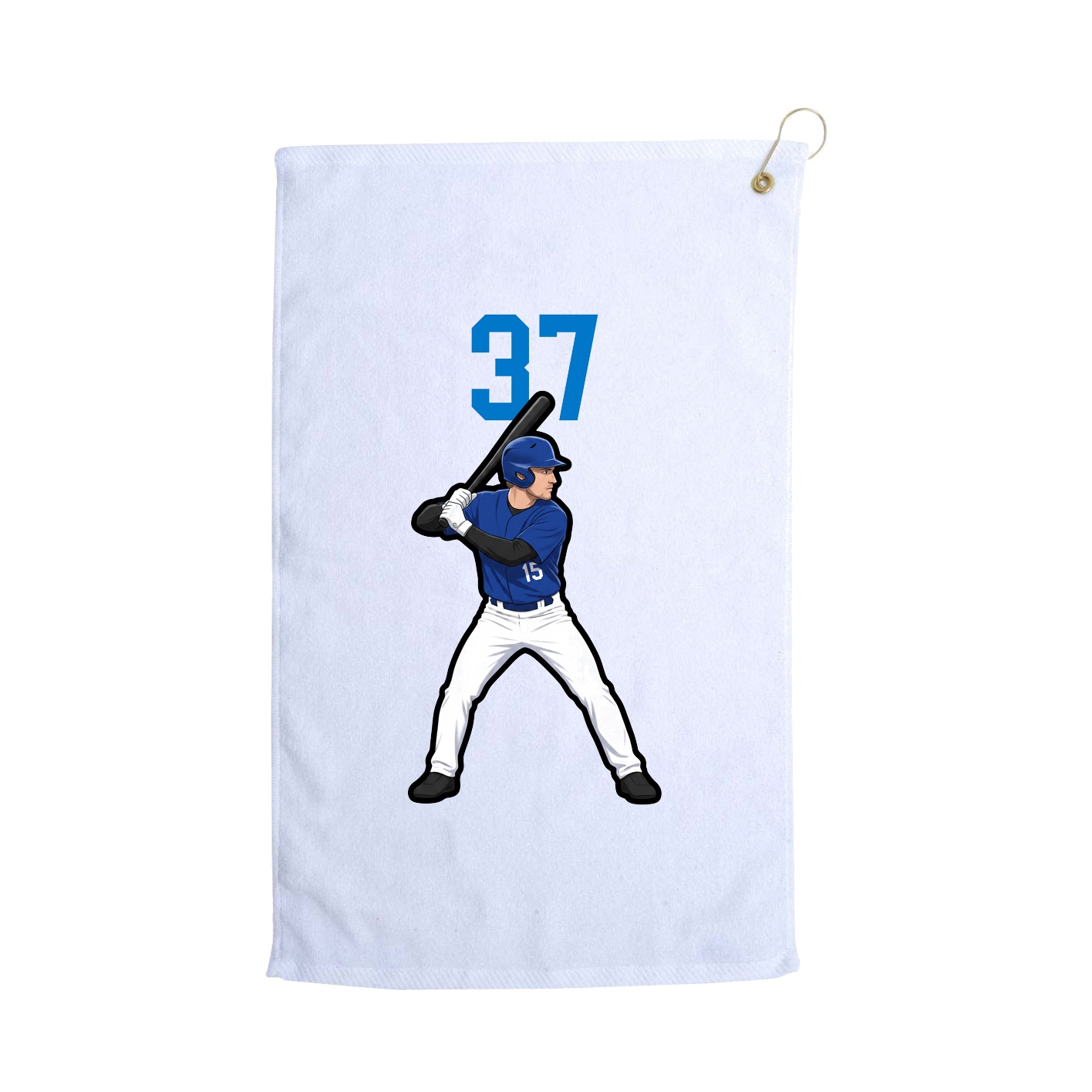 Golf Towel — Number Top in White