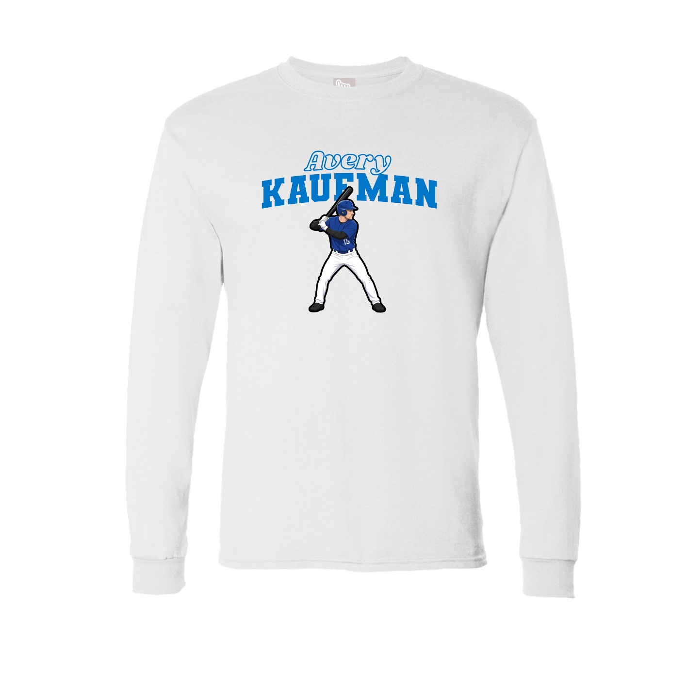 Long Sleeve Tee — Name Arch in White