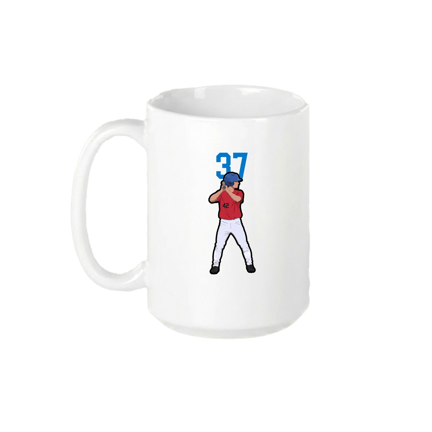 15oz Coffee Mug — Number Top in White