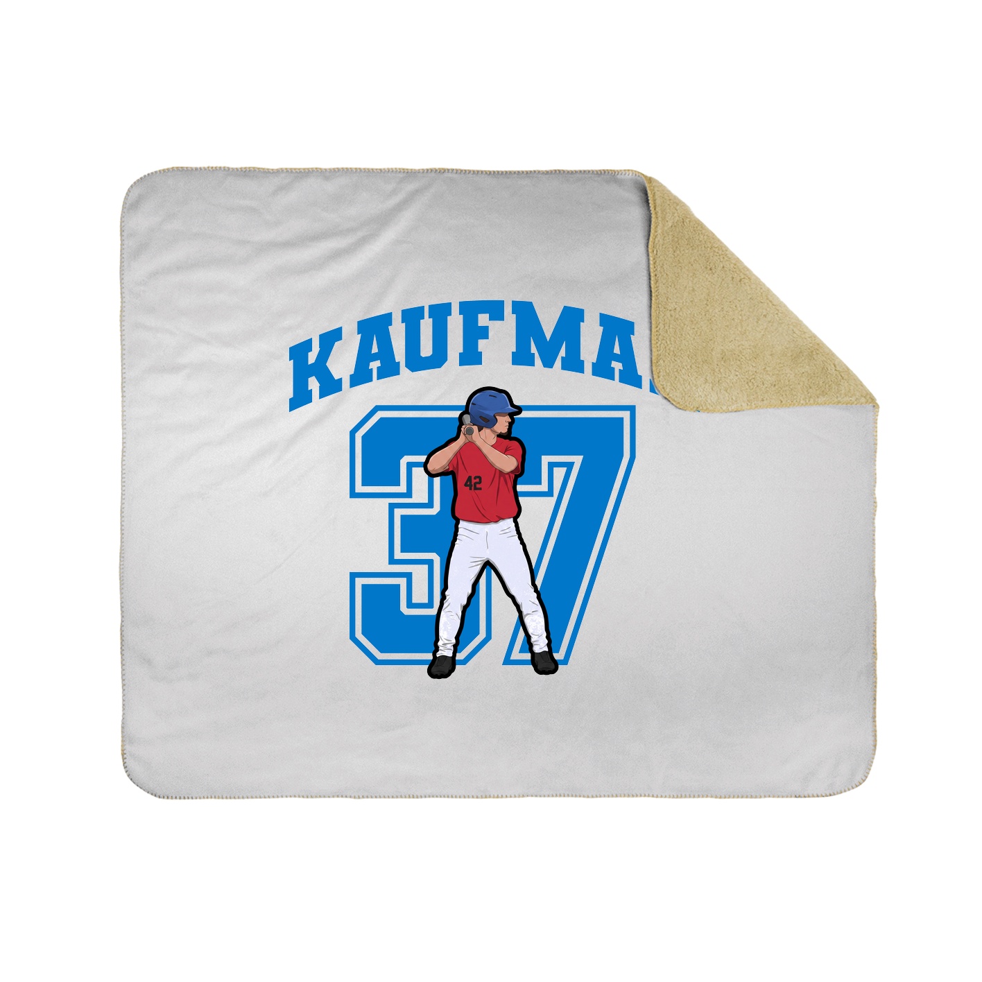 Throw Blanket — Number in White