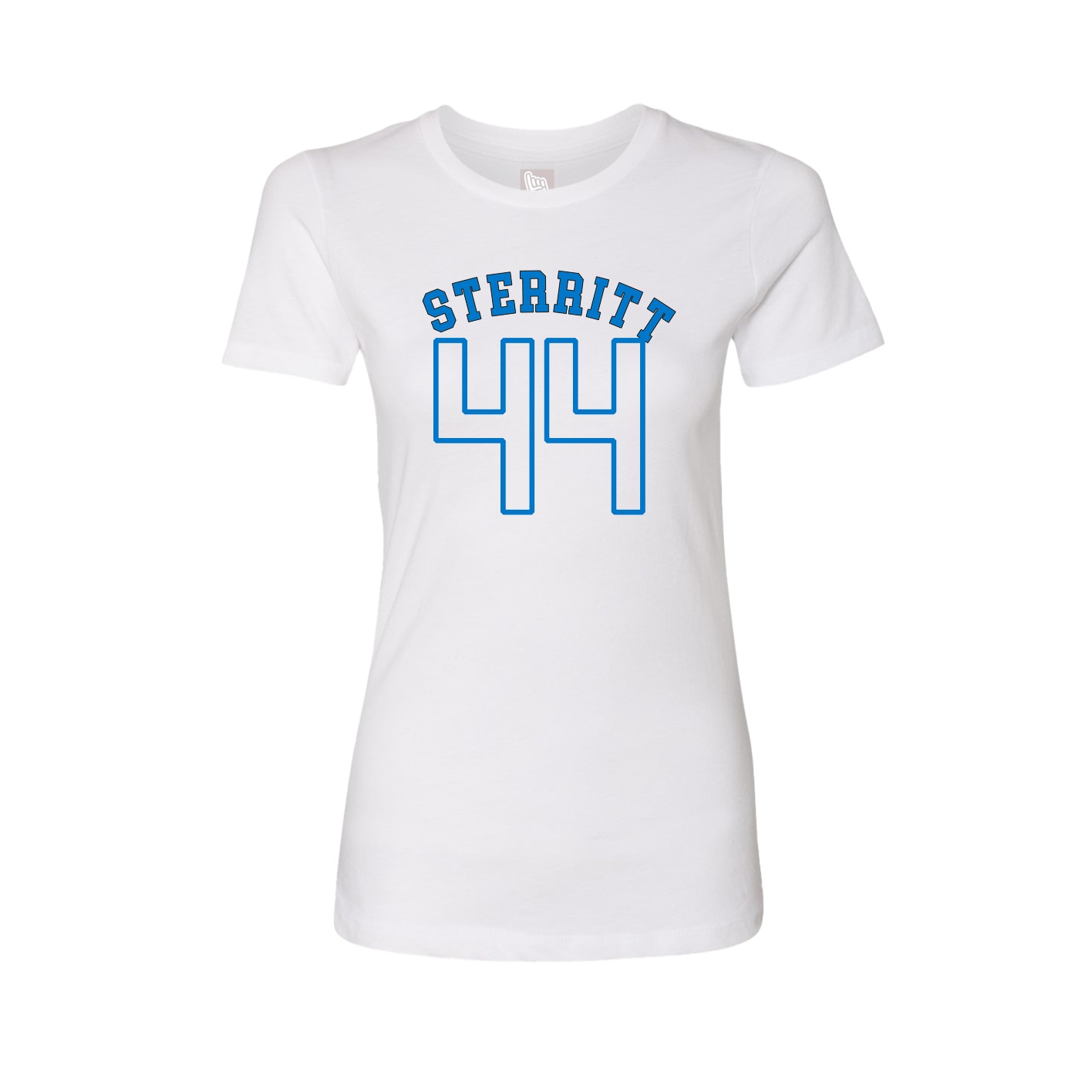 Fitted Women's Tee — Shirsey Arch in White