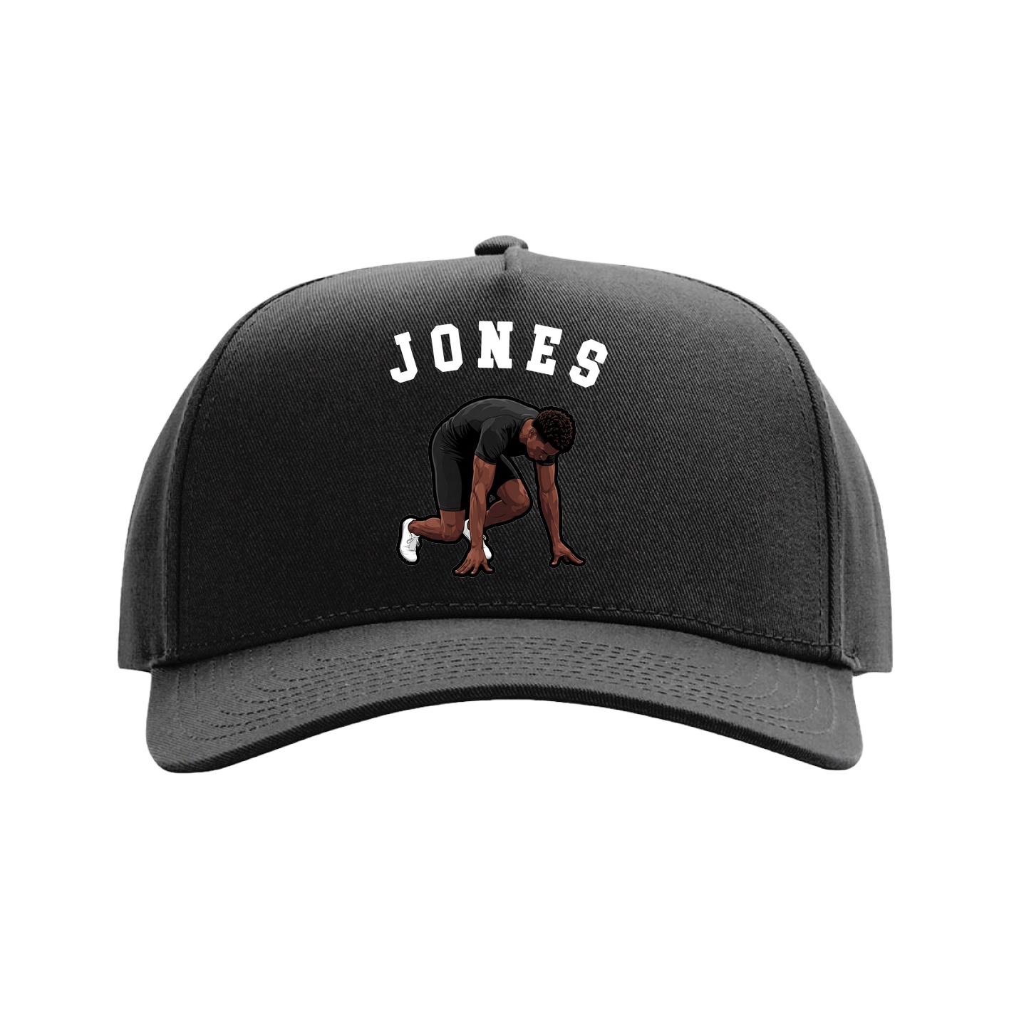 Full Fabric Five-Panel Champ Cap — Shirsey Arch in Black