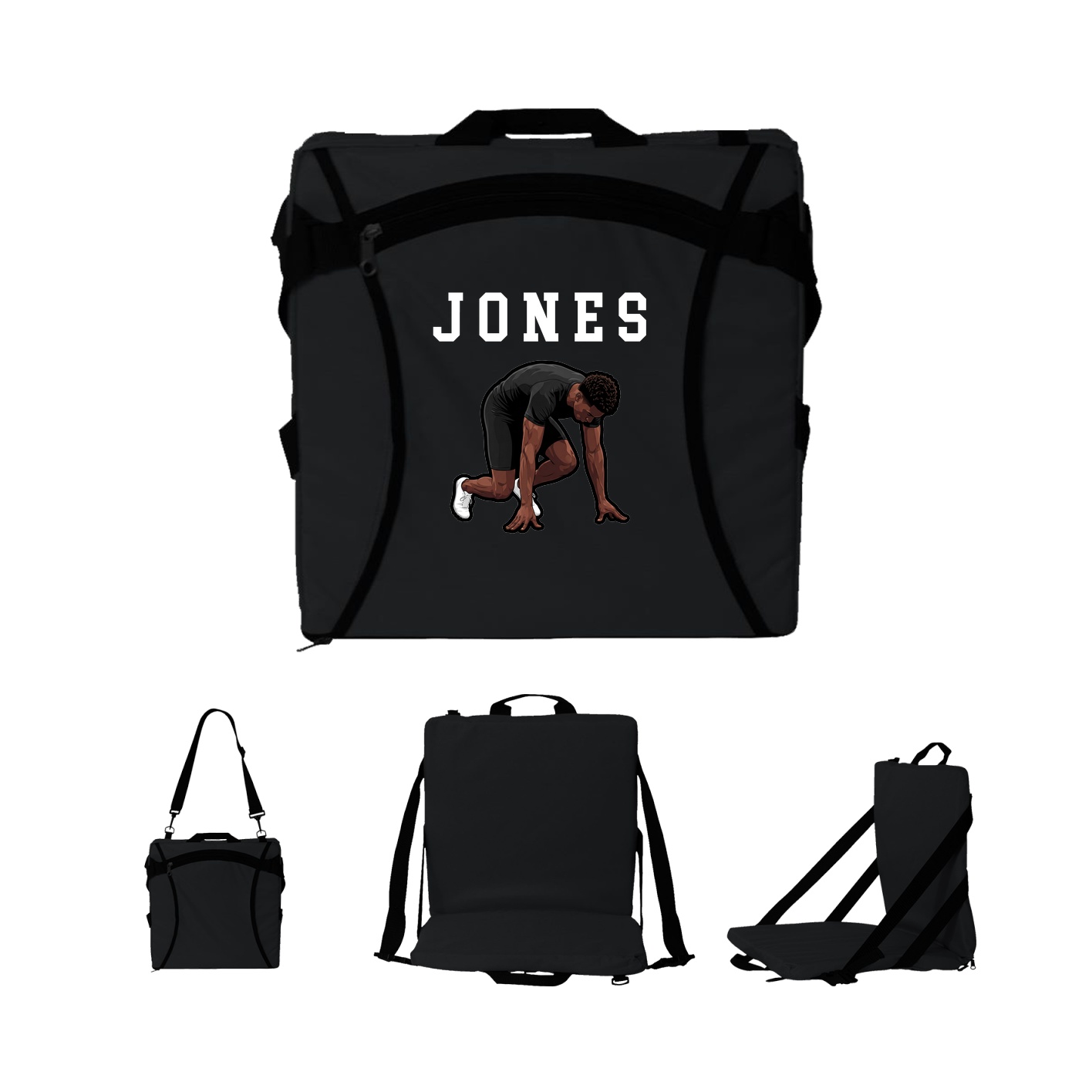 Folding Stadium Seat — Shirsey in Black