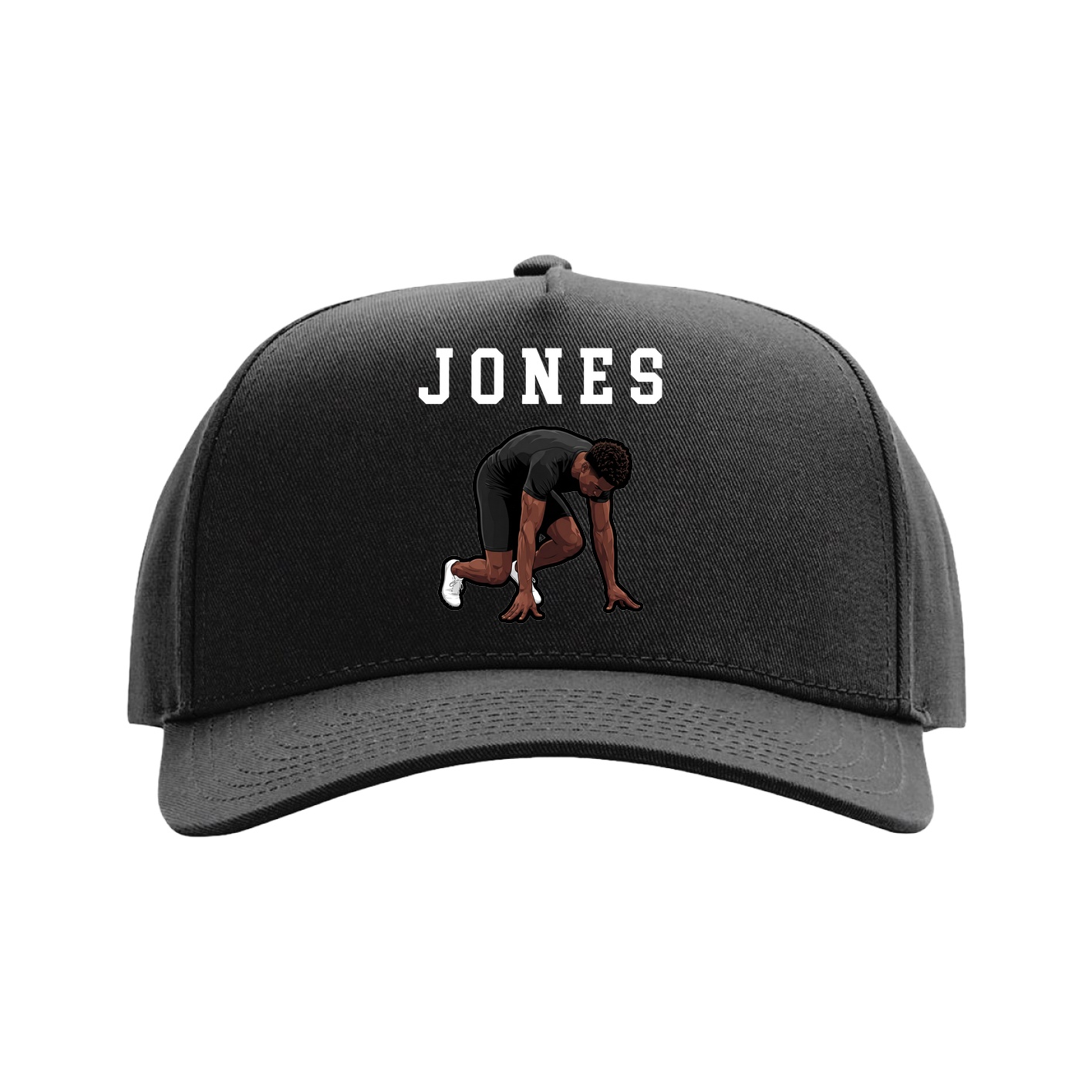 Full Fabric Five-Panel Champ Cap — Shirsey in Black