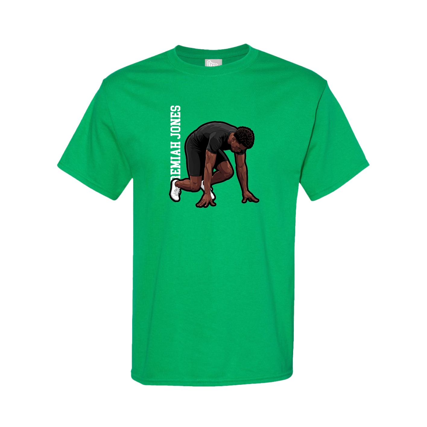 Youth Tee — Name Vertical in Green