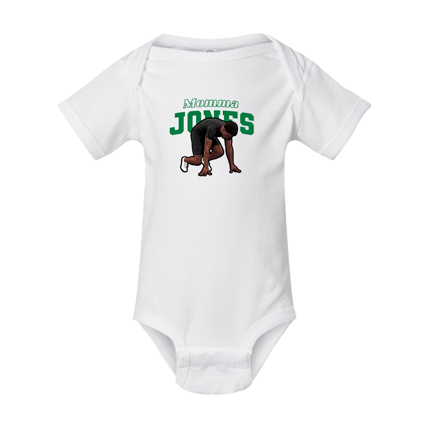 Baby Onesie — Mothers Day Block in White