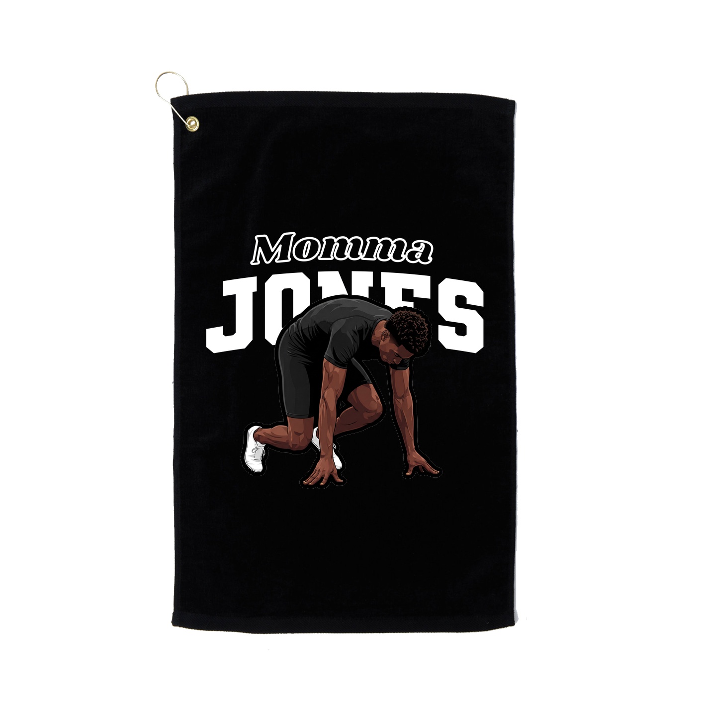 Golf Towel — Mothers Day Block in Black