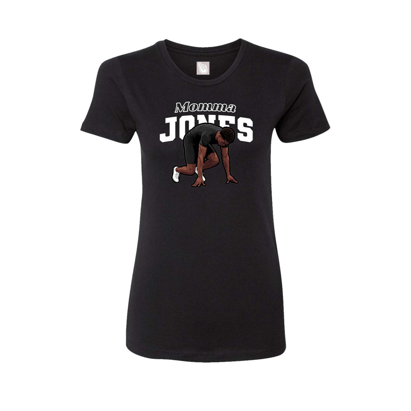 Womens Tee — Mothers Day Block in Black