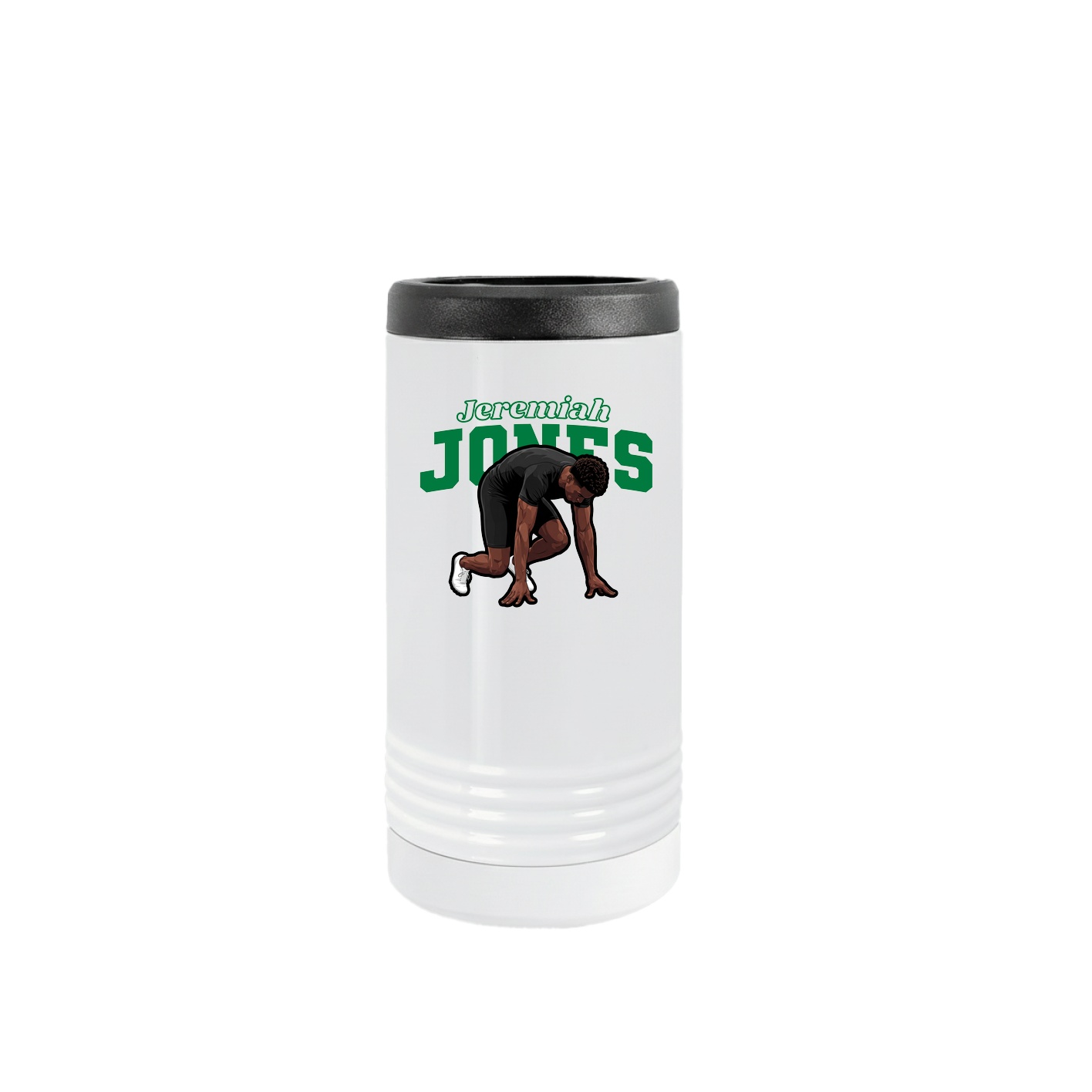Slim Beverage Holder — Name Arch in White