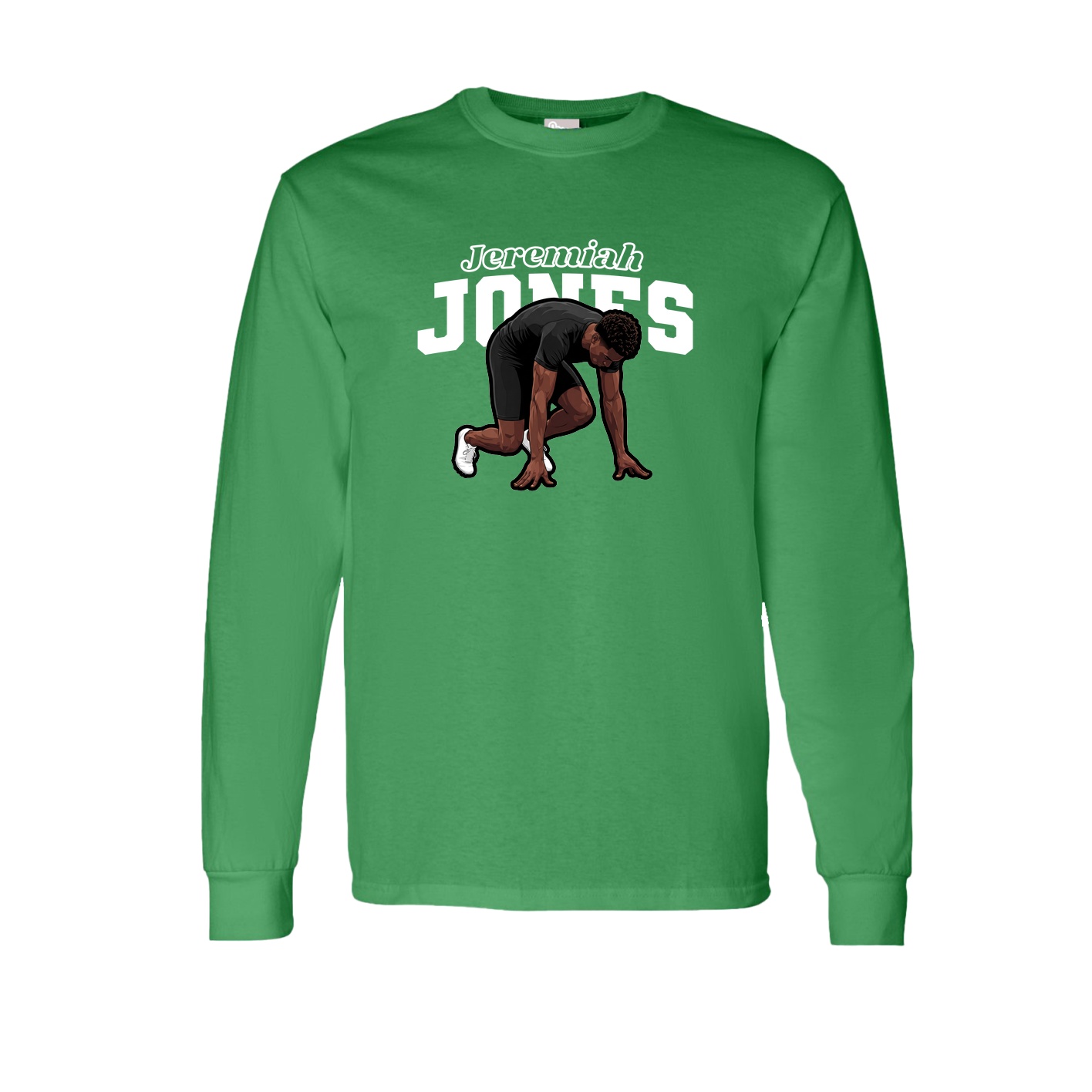 Long Sleeve Tee — Name Arch in Green