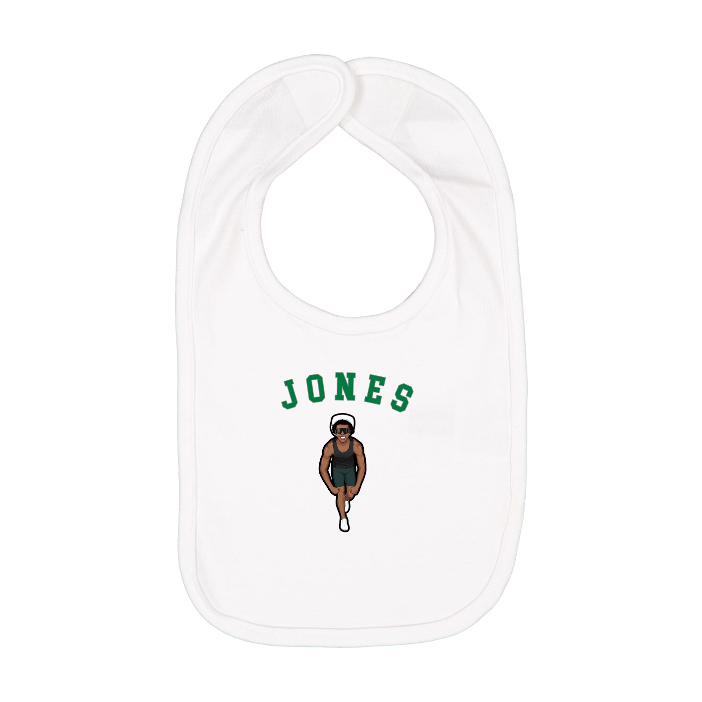 Infant Bib — Shirsey Arch in White