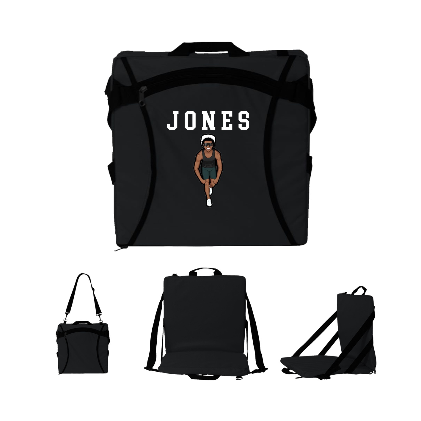Folding Stadium Seat — Shirsey in Black