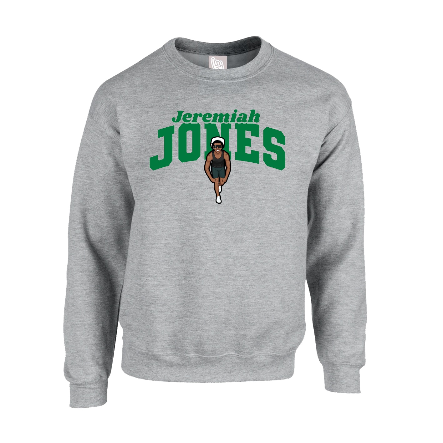 Fleece Crew — Signature Arch in Grey