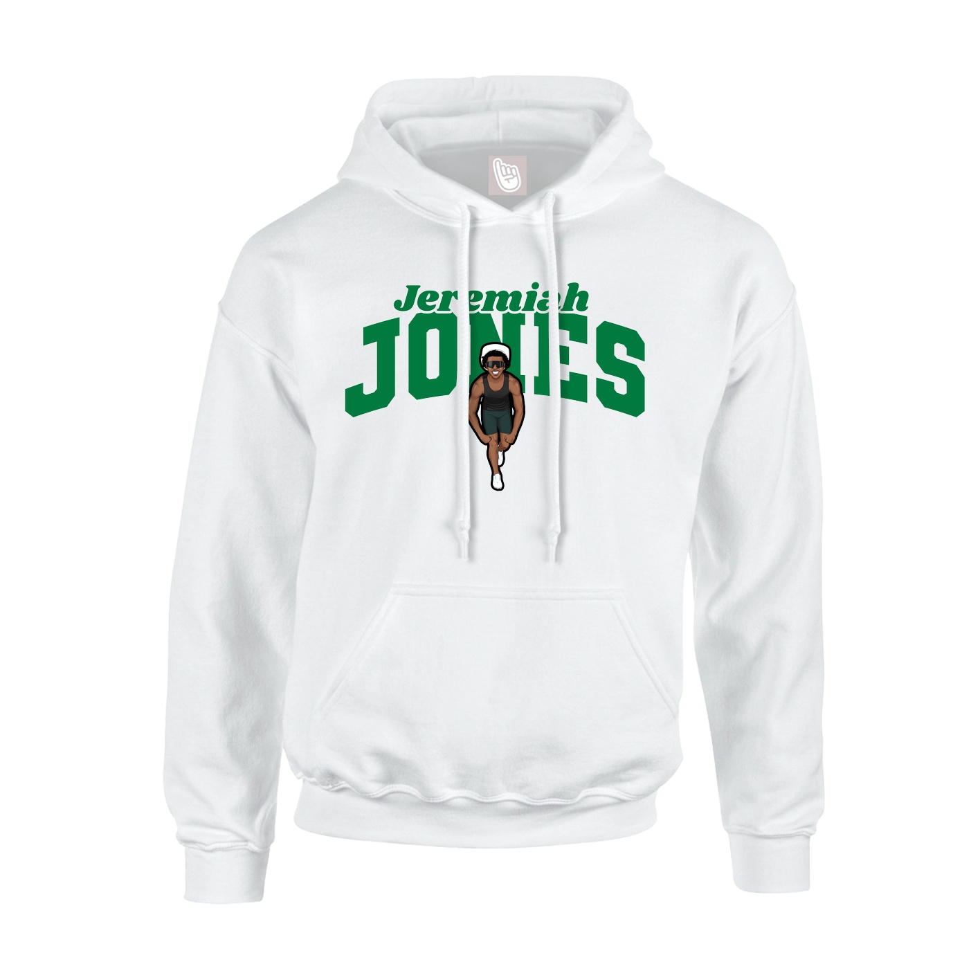 Youth Hoodie — Signature Arch in White