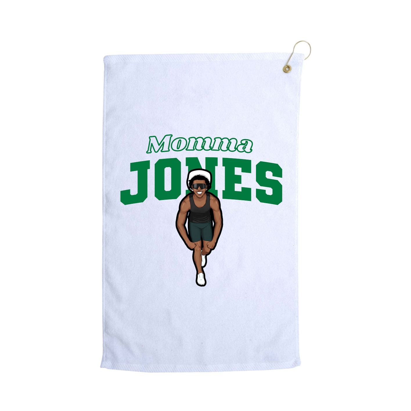 Golf Towel — Mothers Day Block in White