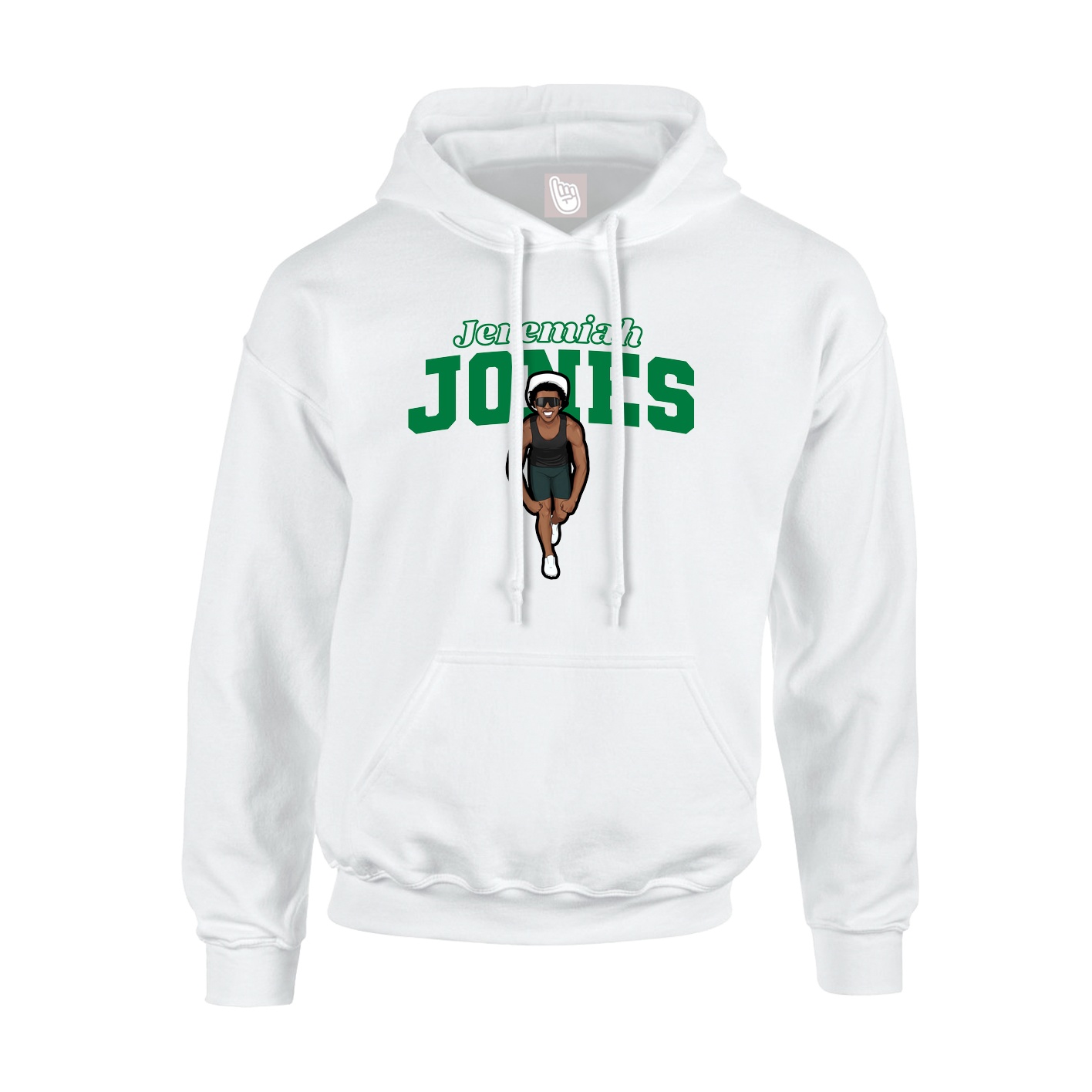 Hoodie — Name Arch in White