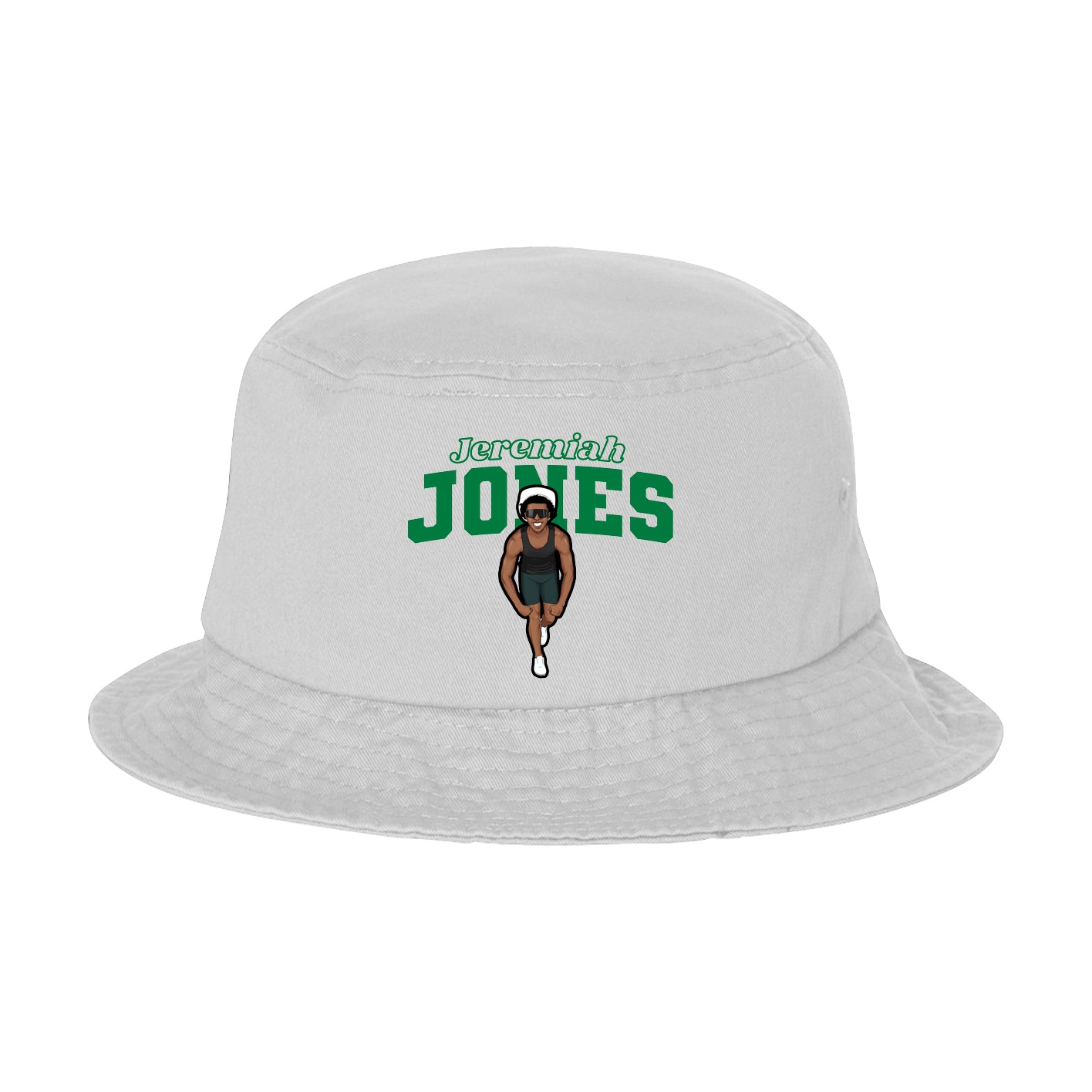 Bucket Cap — Name Arch in White