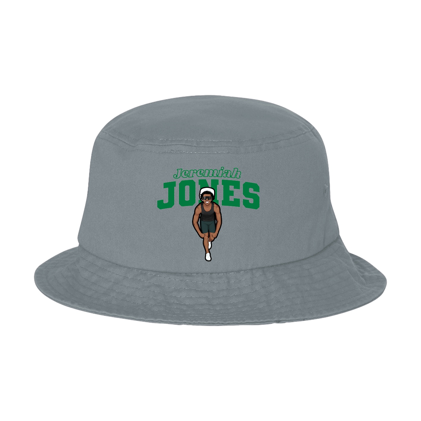 Bucket Cap — Name Arch in Grey