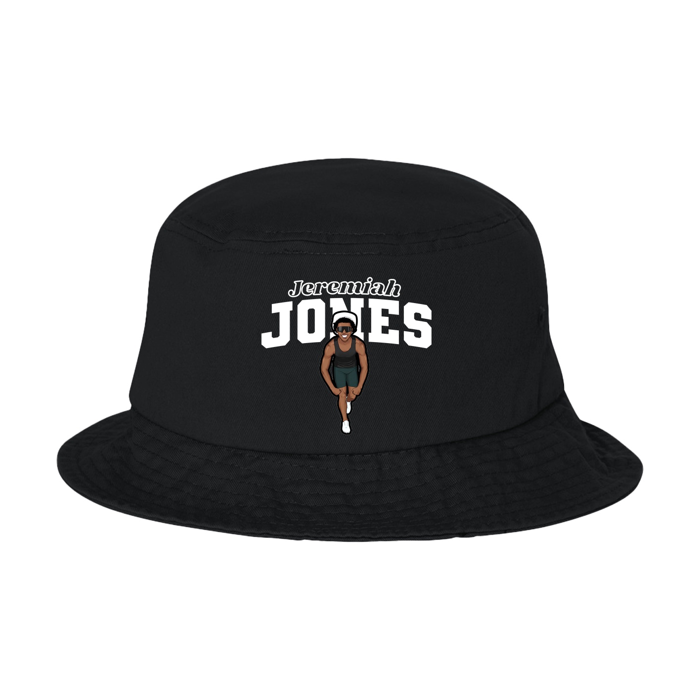 Bucket Cap — Name Arch in Black