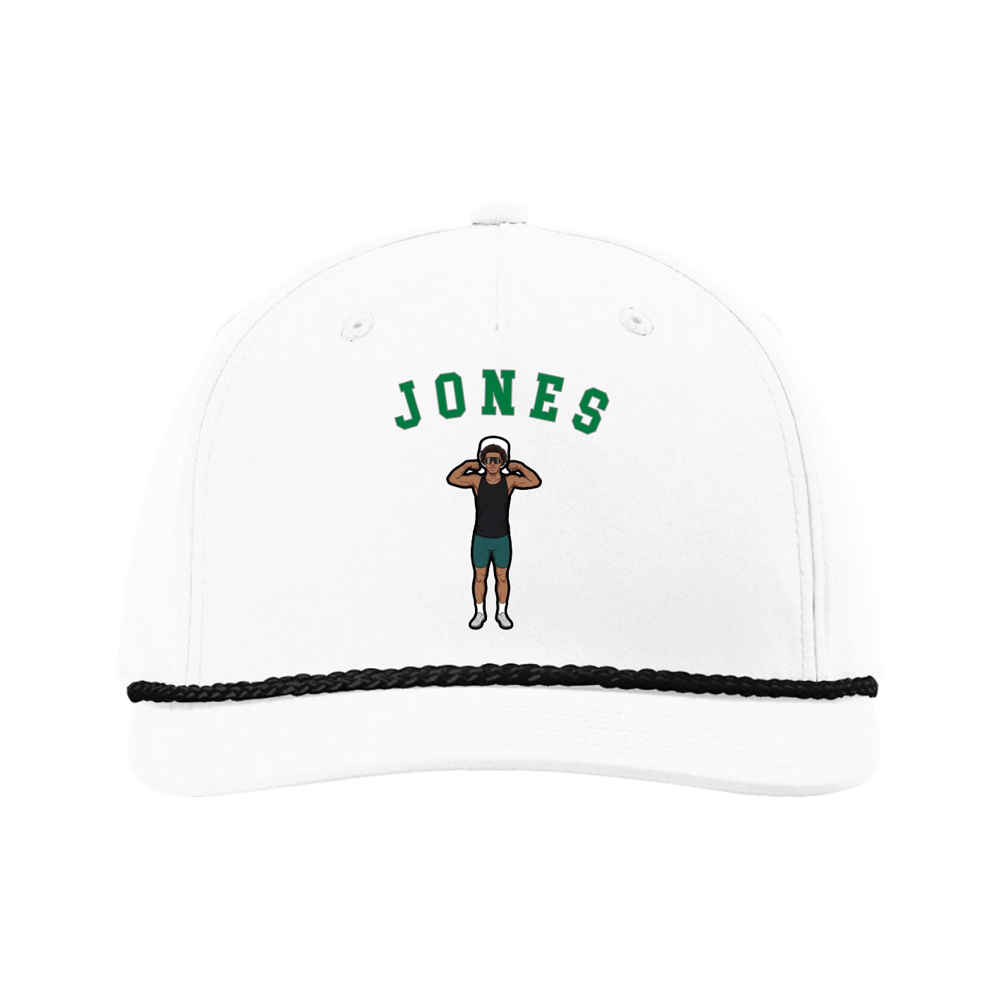 Five-Panel Classic Rope Cap — Shirsey Arch in White