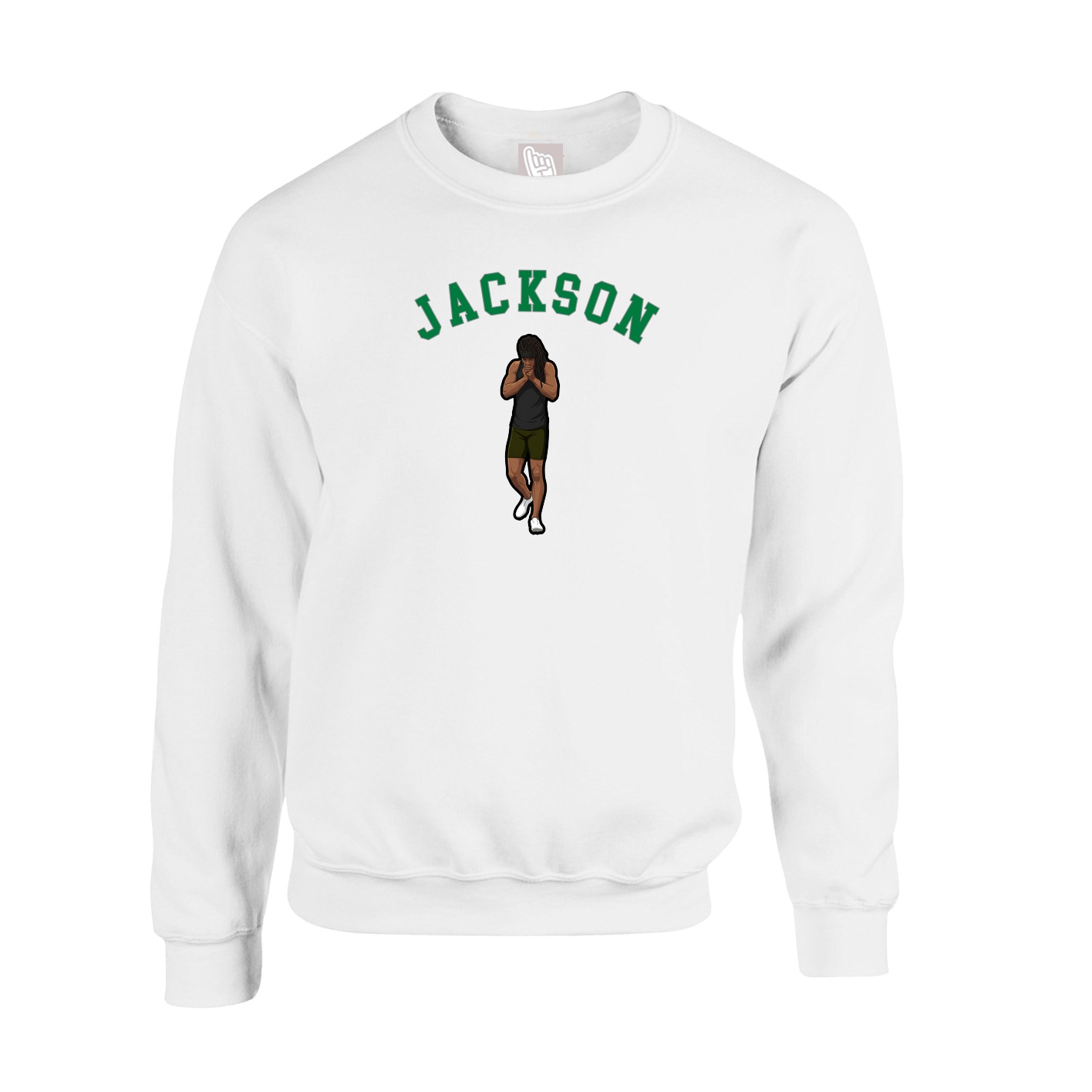 Fleece Crew — Shirsey Arch in White