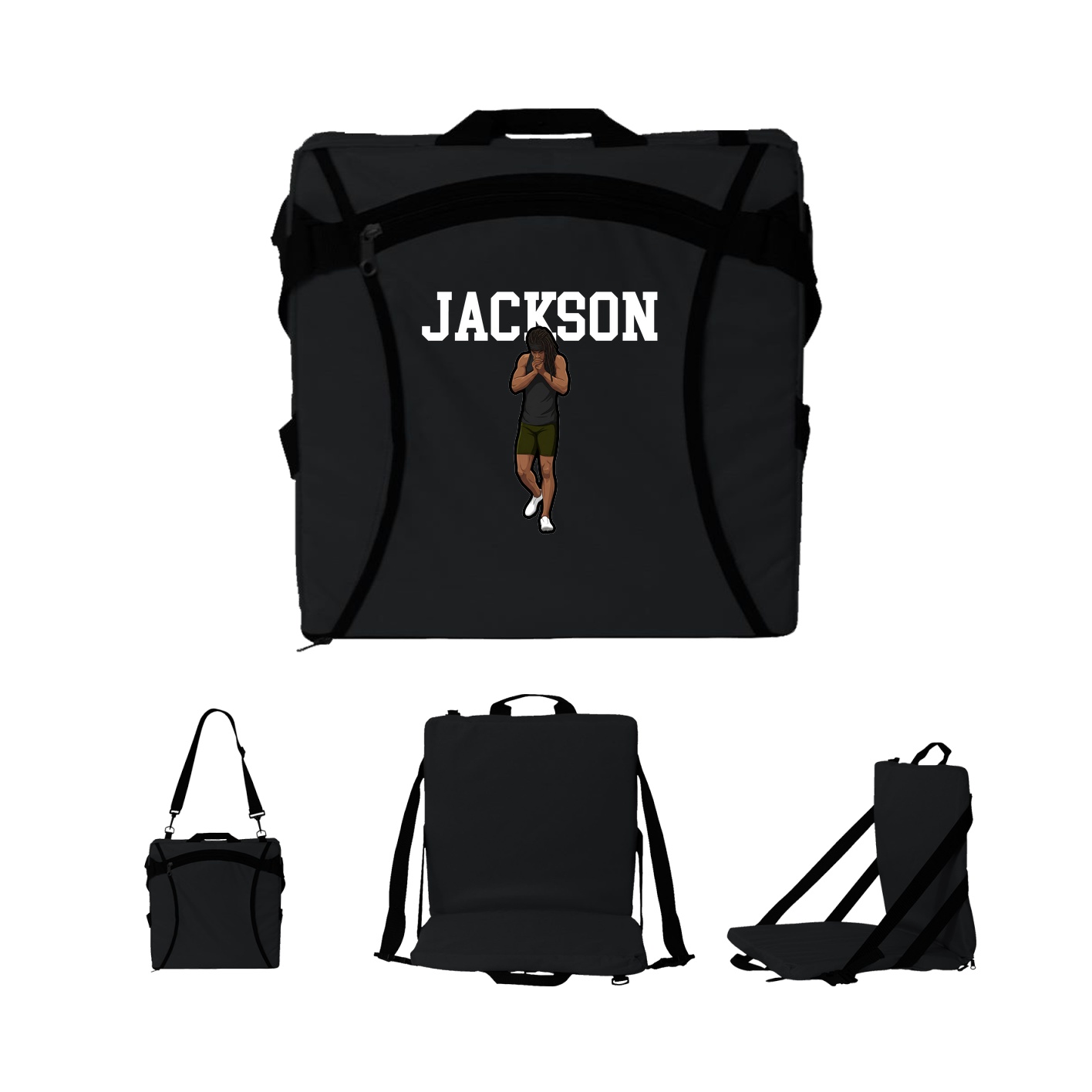 Folding Stadium Seat — Shirsey in Black