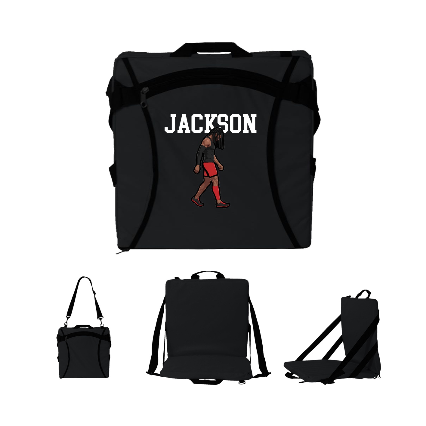 Folding Stadium Seat — Shirsey in Black