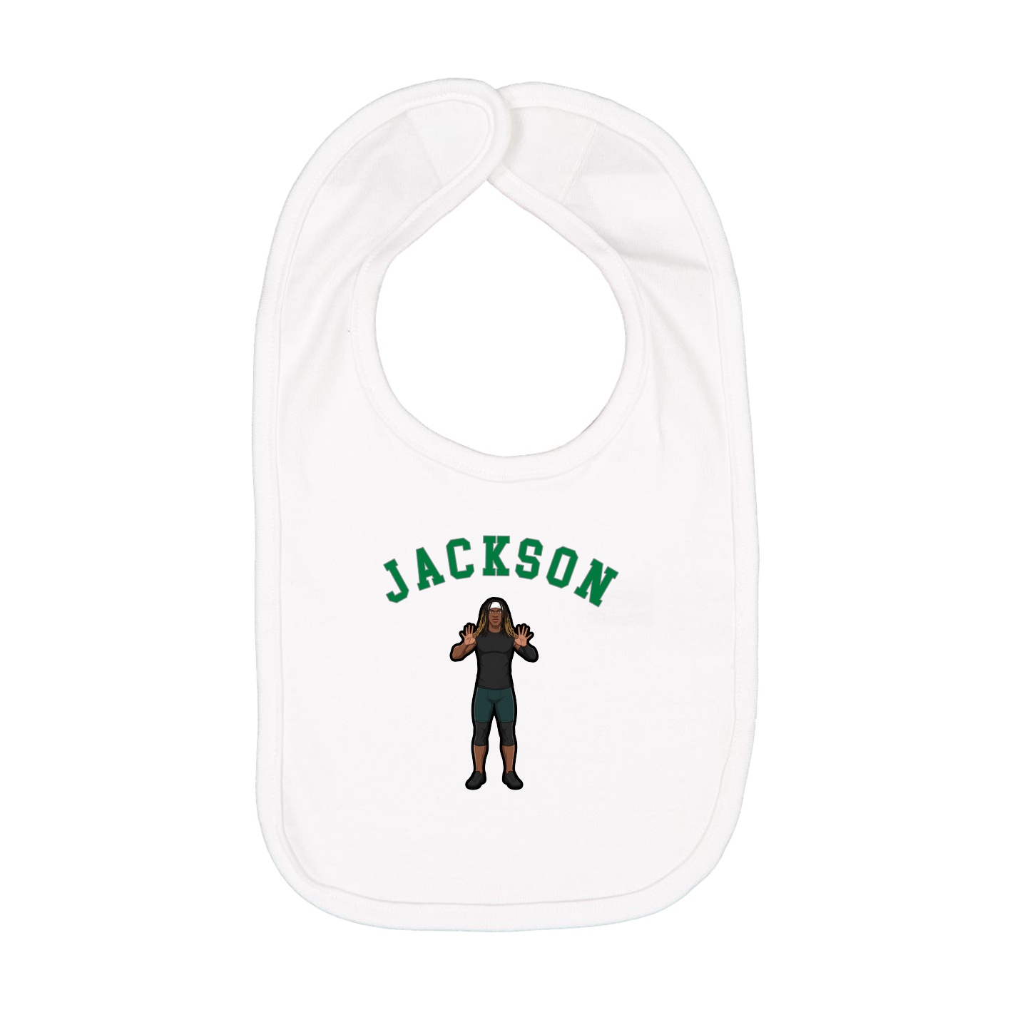 Infant Bib — Shirsey Arch in White