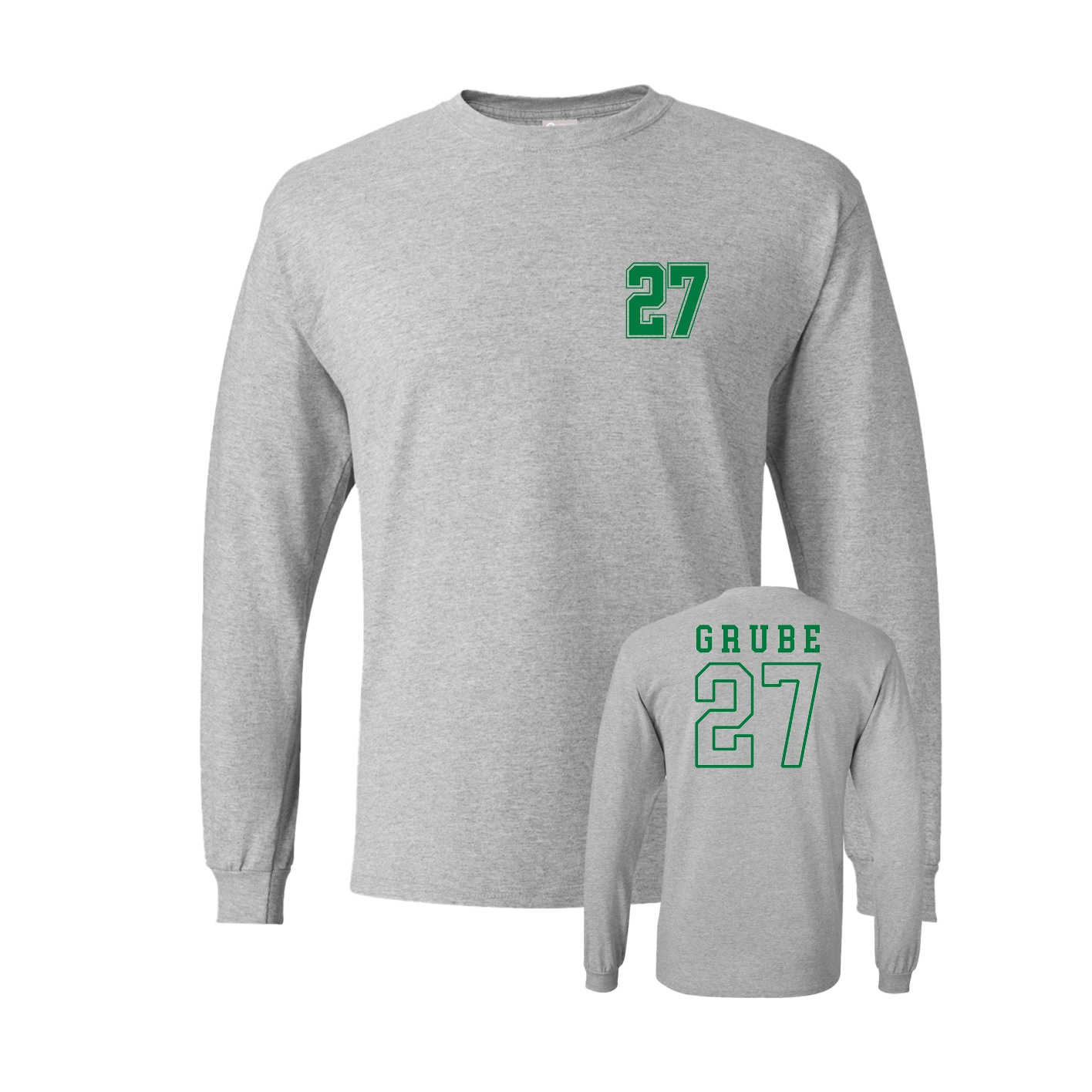 Long Sleeve Tee — Chest Back in Grey
