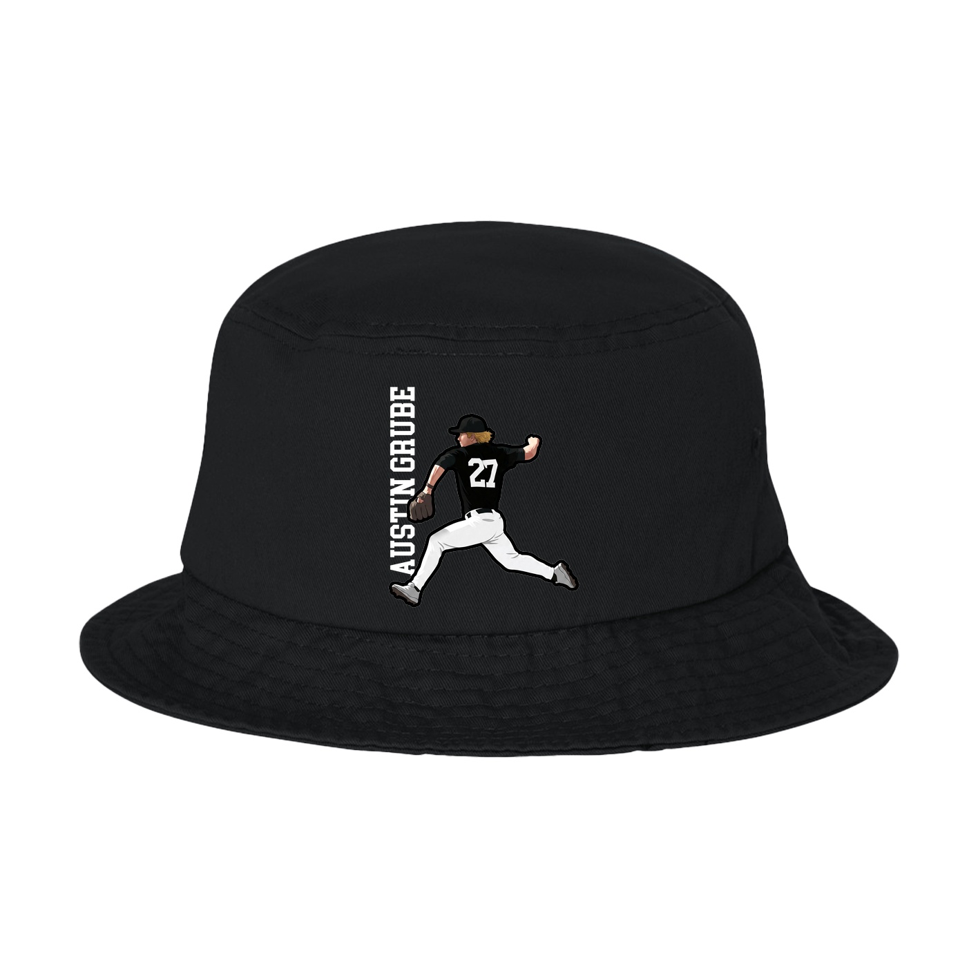 Bucket Cap — Name Vertical in Black