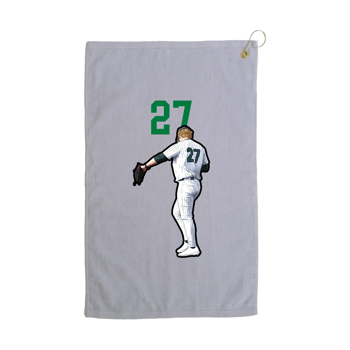 Golf Towel — Number Top in Grey