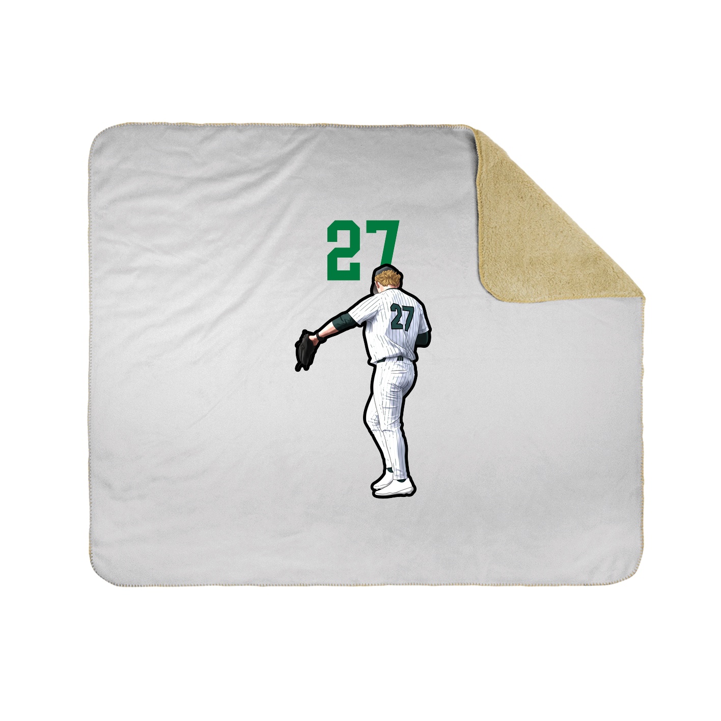 Throw Blanket — Number Top in White