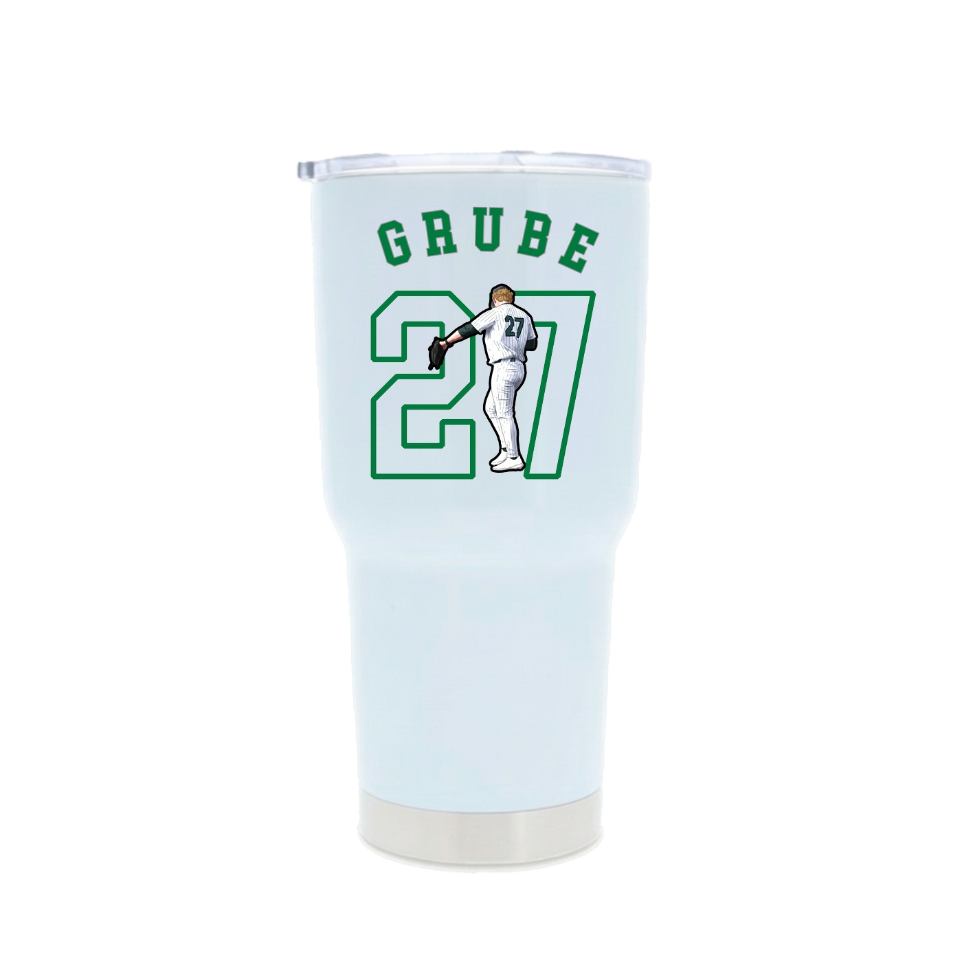 30oz Stainless Steel Tumbler — Shirsey Arch in White