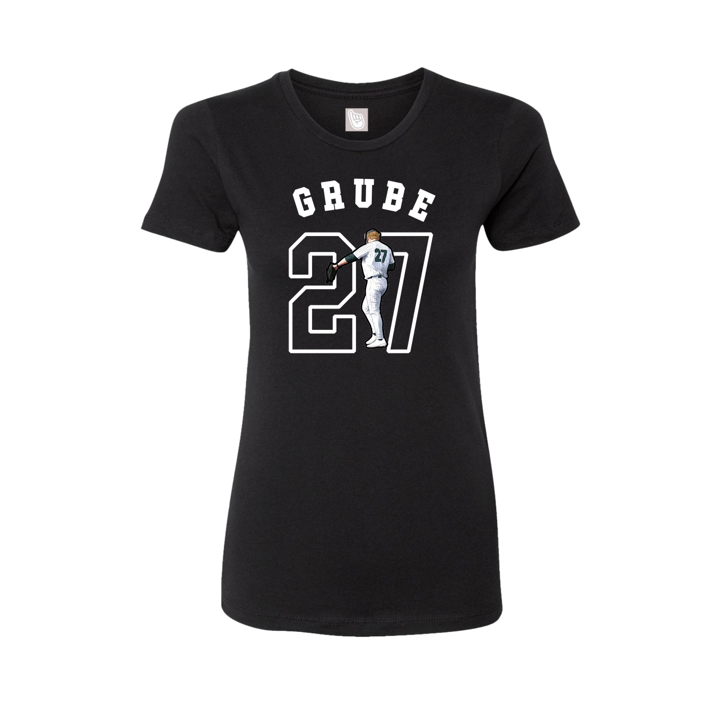 Fitted Women's Tee — Shirsey Arch in Black