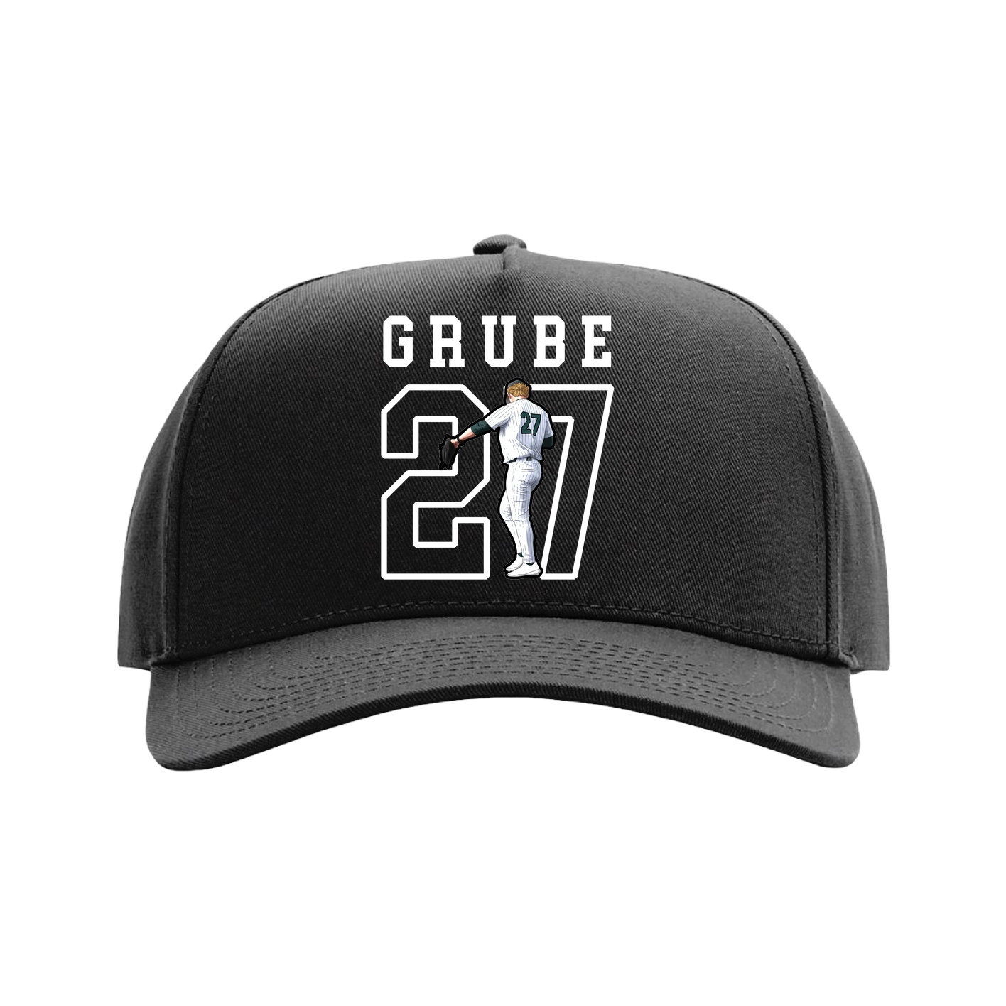 Full Fabric Five-Panel Champ Cap — Shirsey in Black