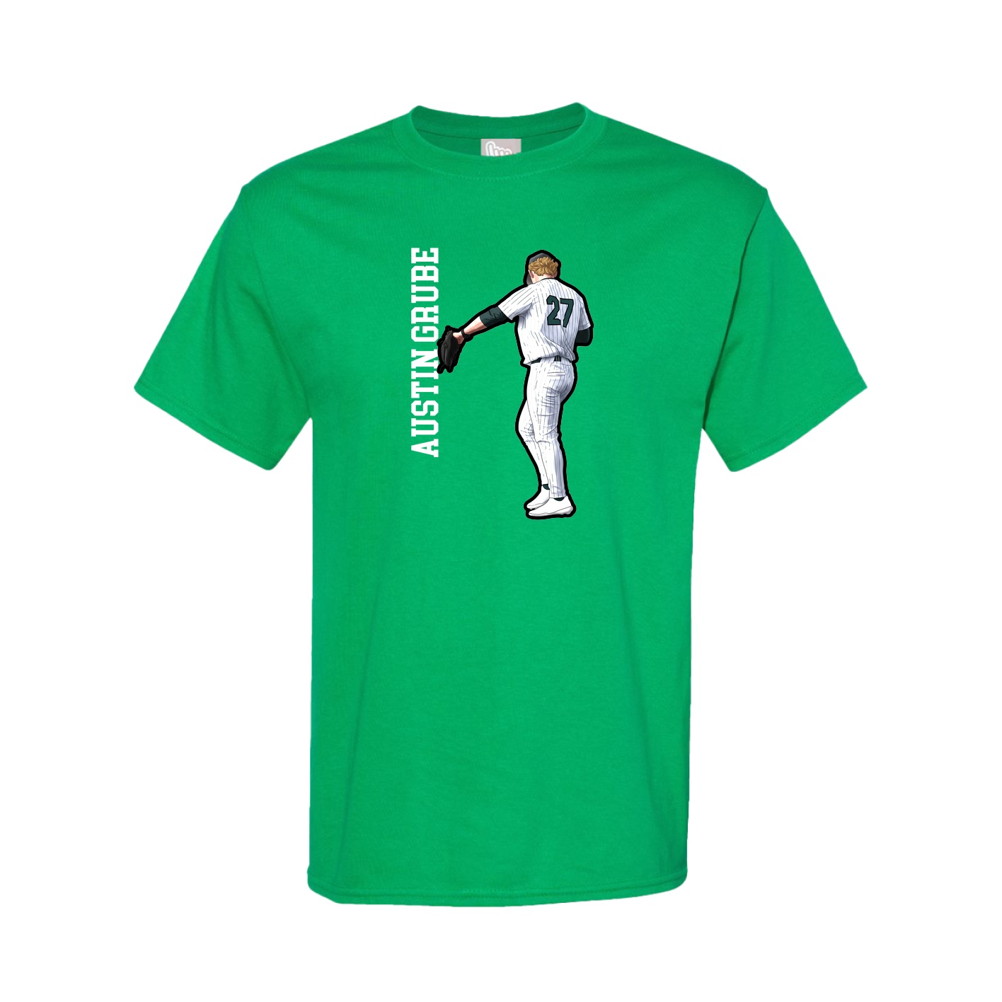 Tee — Name Vertical in Green