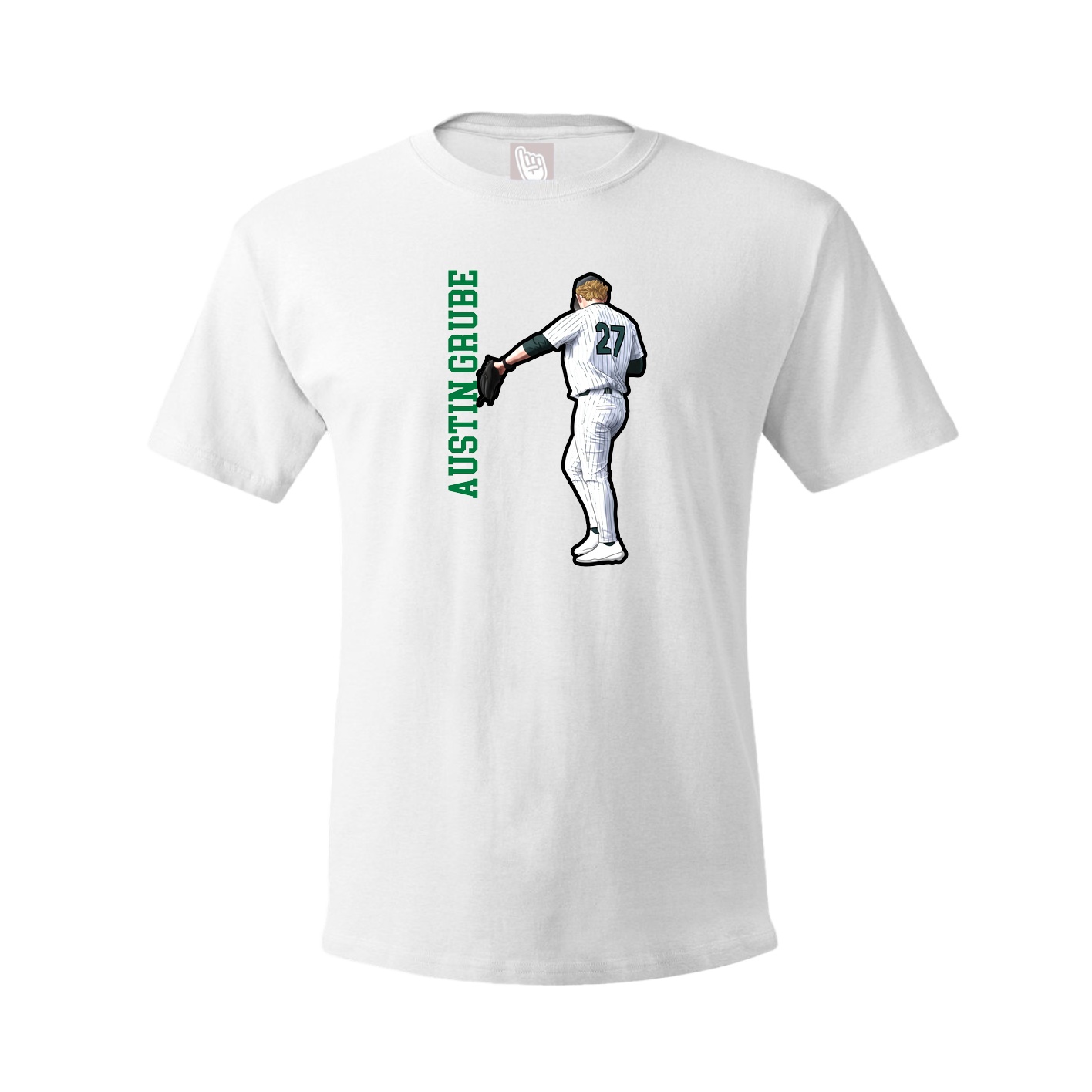 Youth Tee — Name Vertical in White