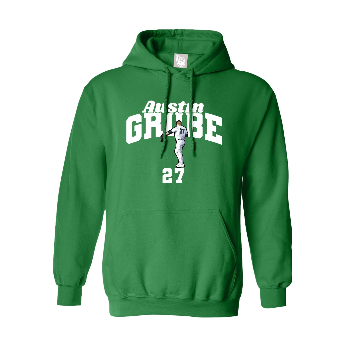 Youth Hoodie — Signature Arch in Green