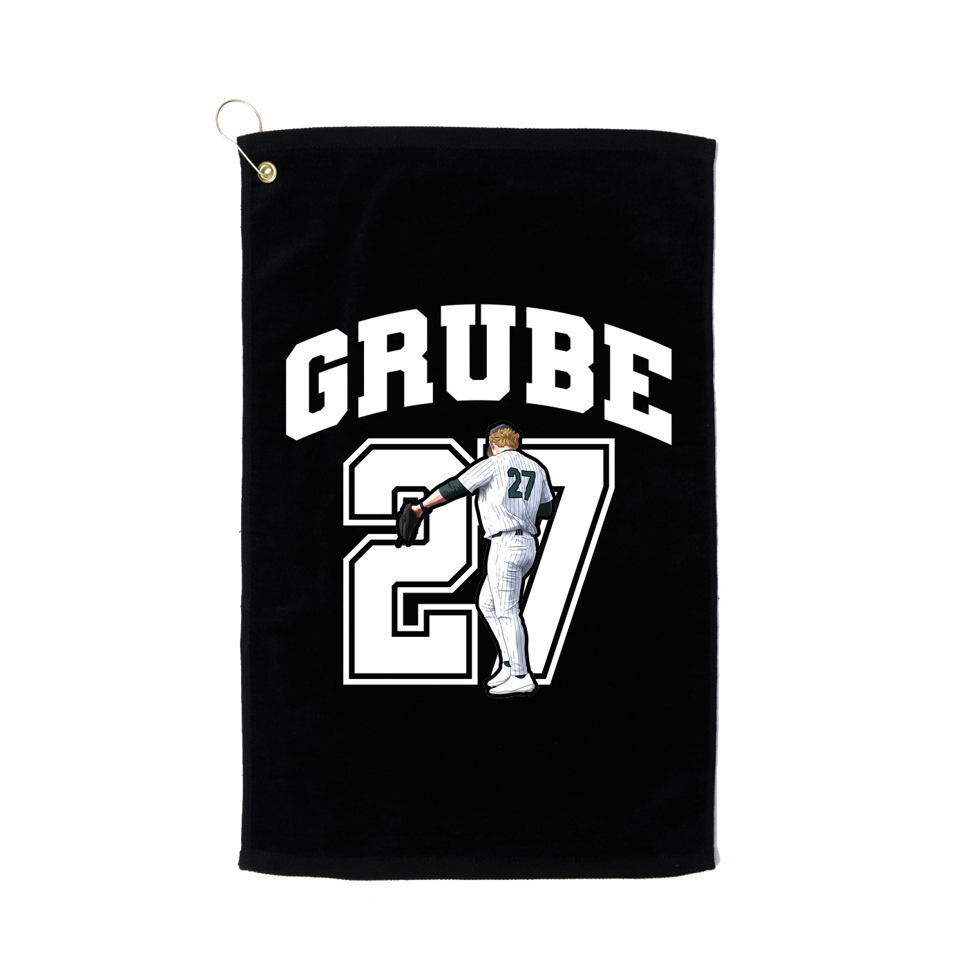 Golf Towel — Number in Black