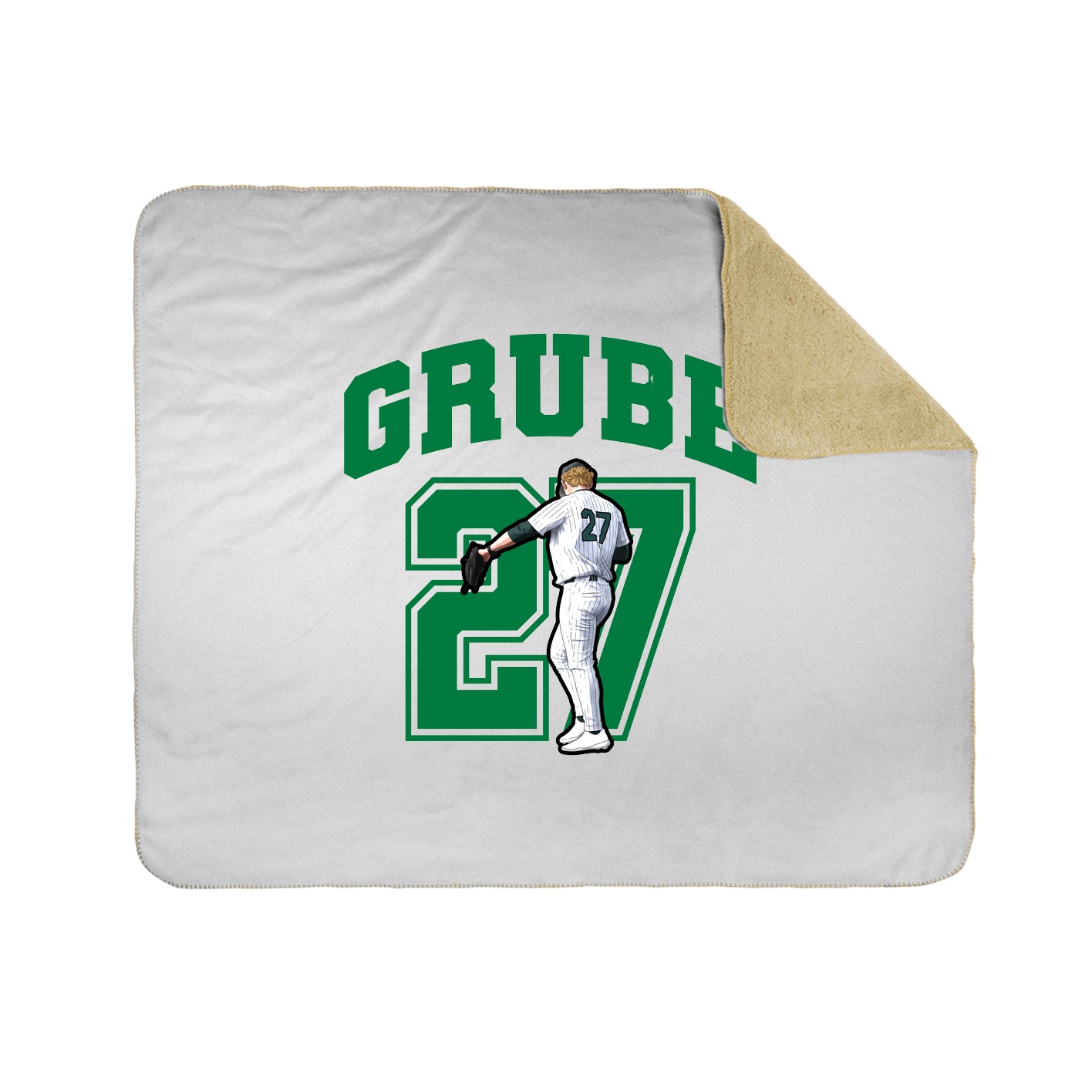 Throw Blanket — Number in White