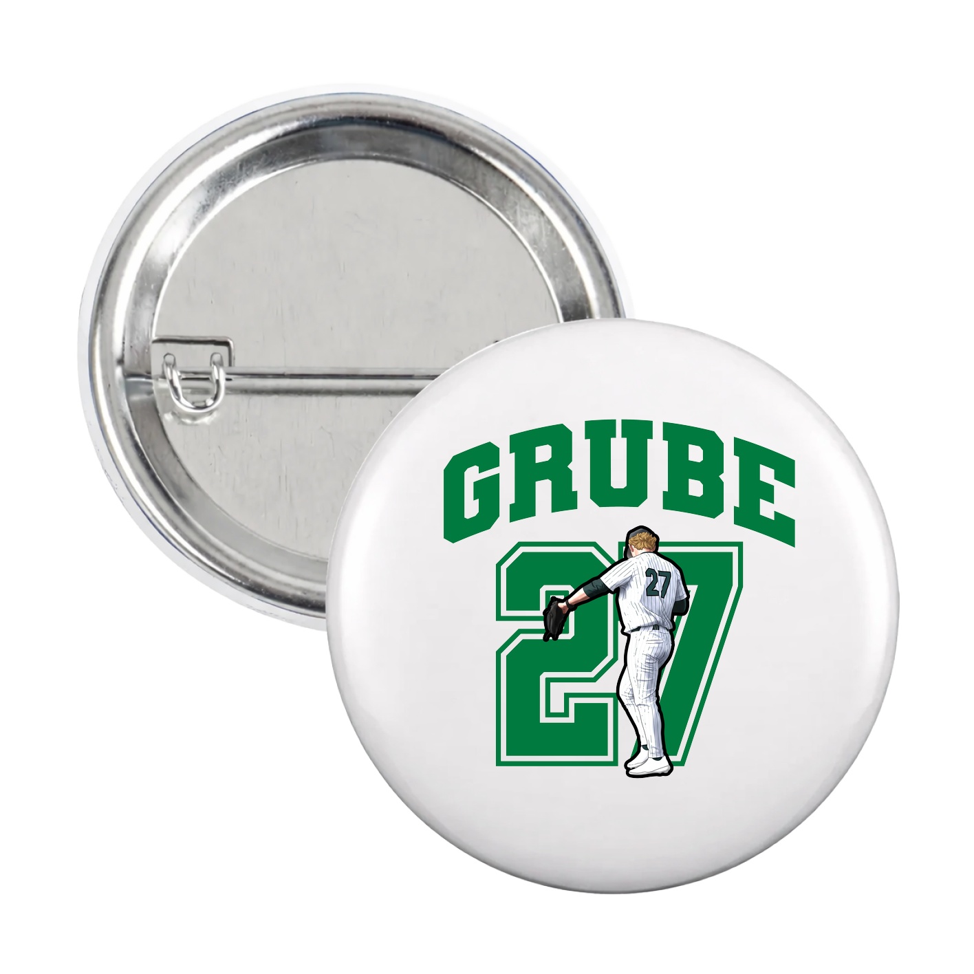 Game Day Button — Number in White