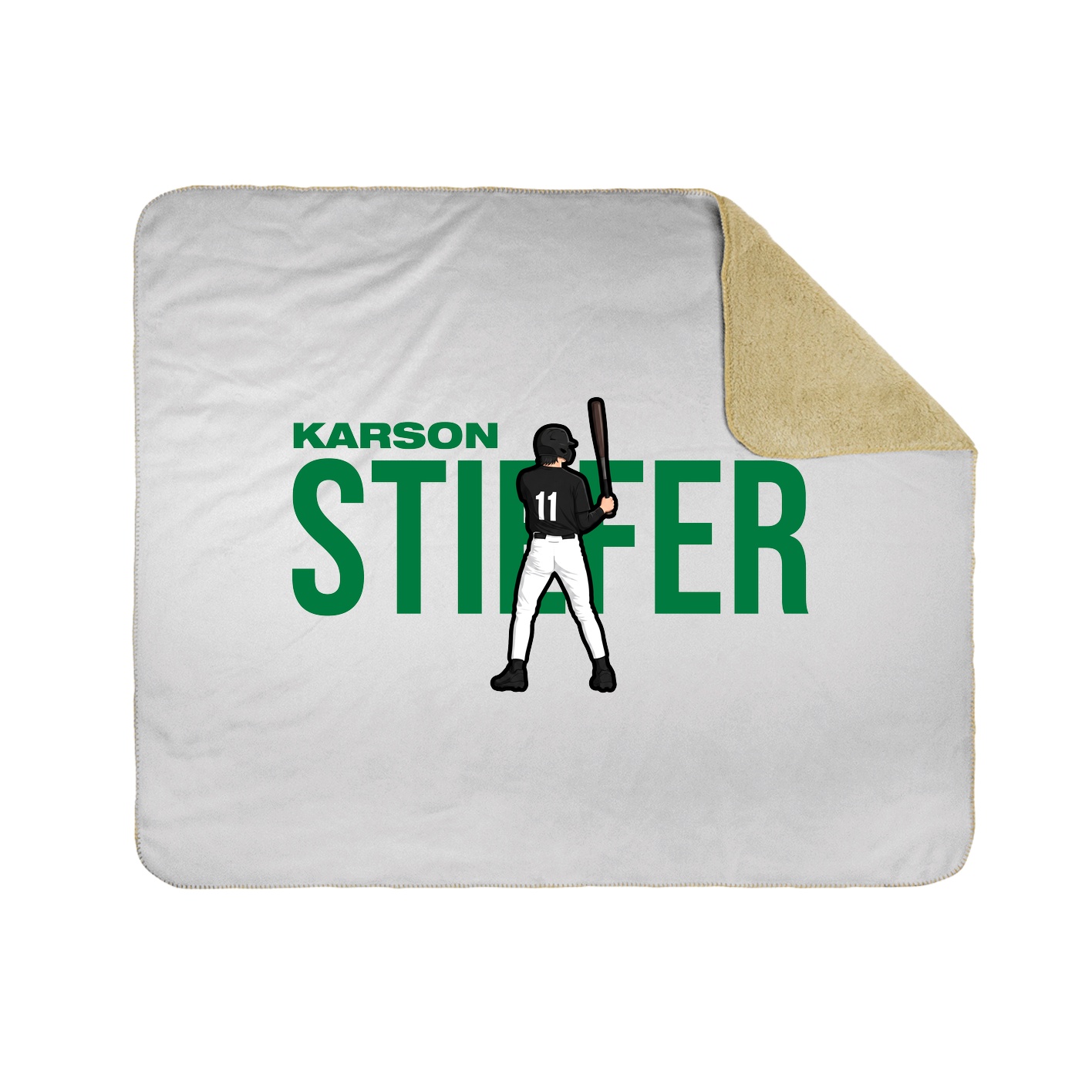 Throw Blanket — Player Name in White