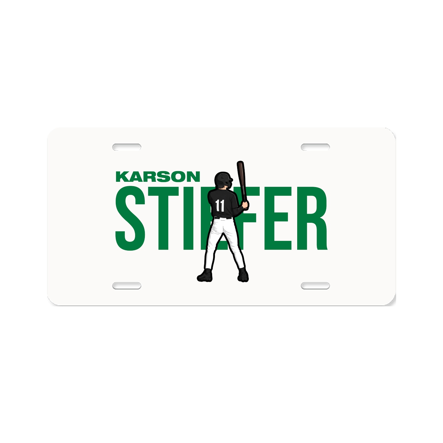 License Plate — Player Name in Classic