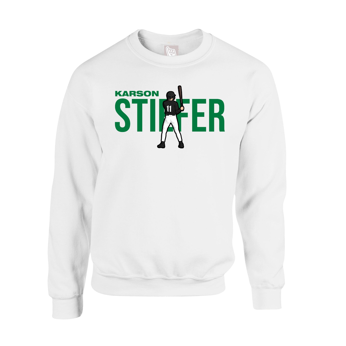 Fleece Crew — Player Name in White