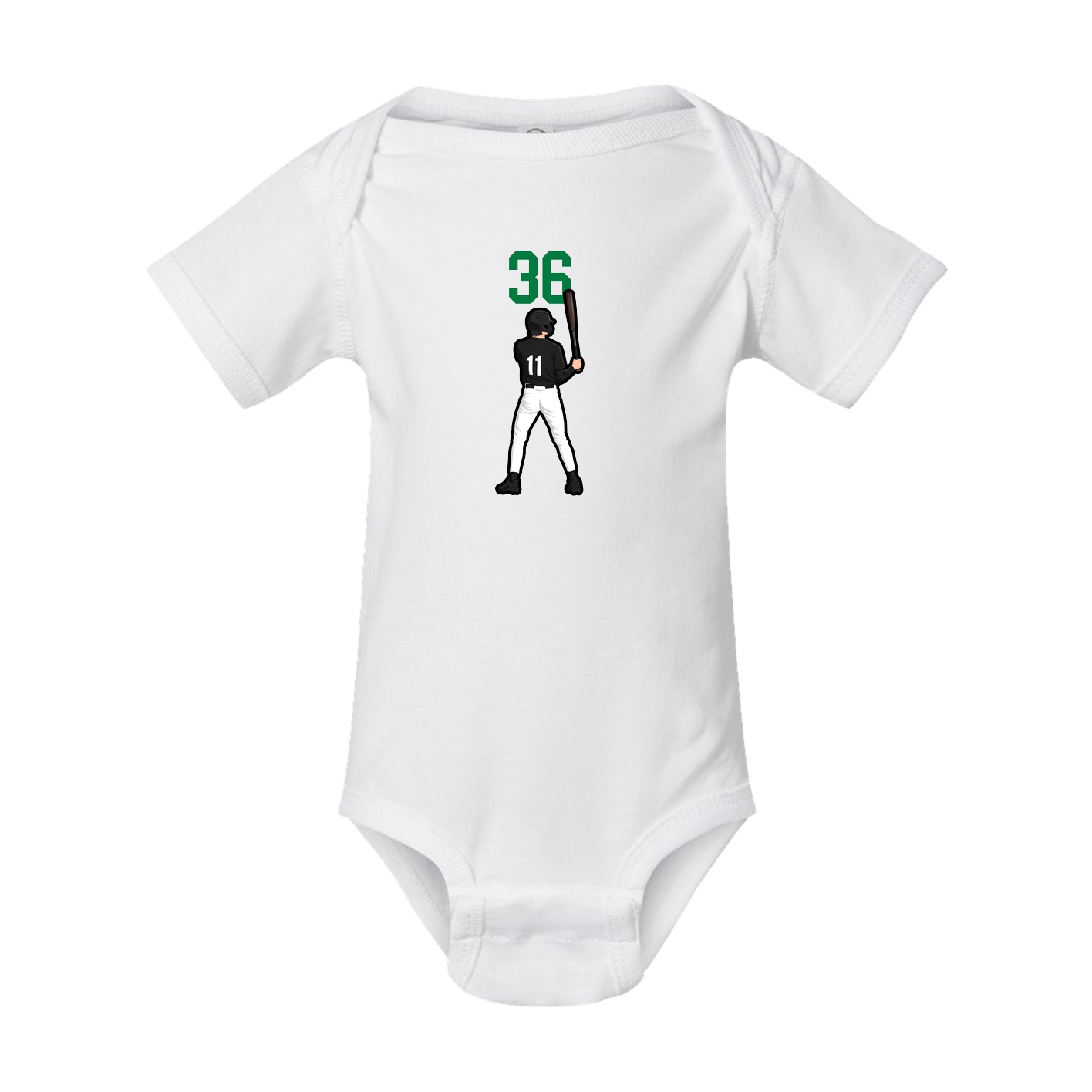 Baby Onesie — Number Top in White