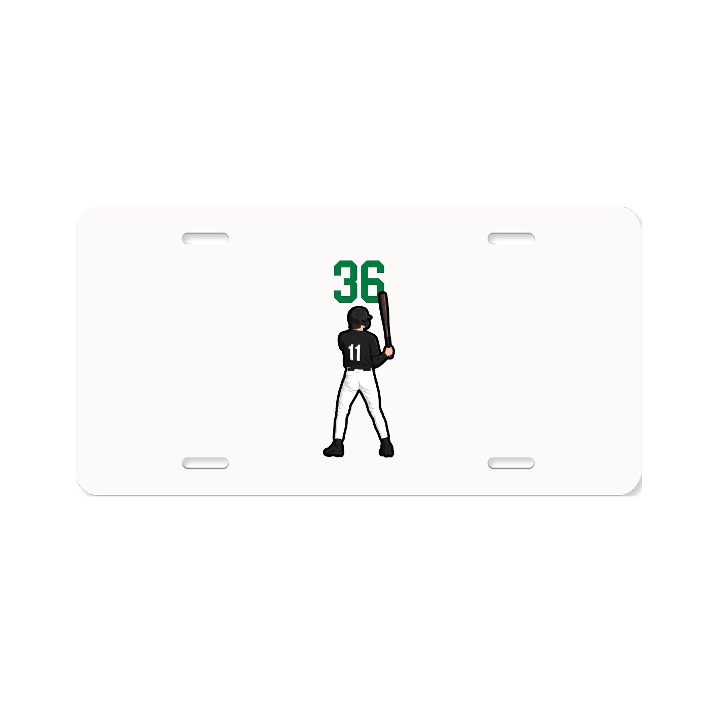 License Plate — Number Top in Classic