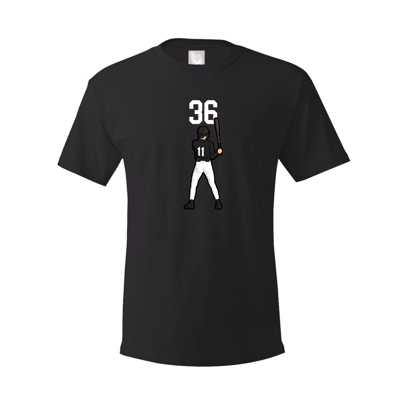 Youth Tee — Number Top in Black