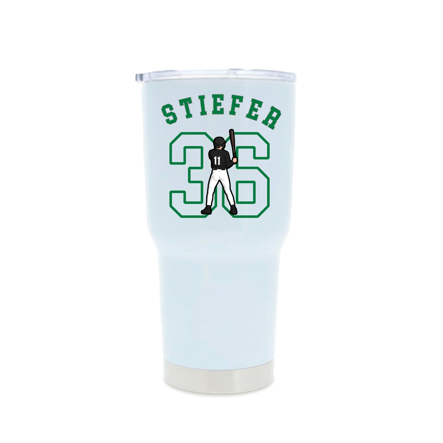 30oz Stainless Steel Tumbler — Shirsey Arch in White