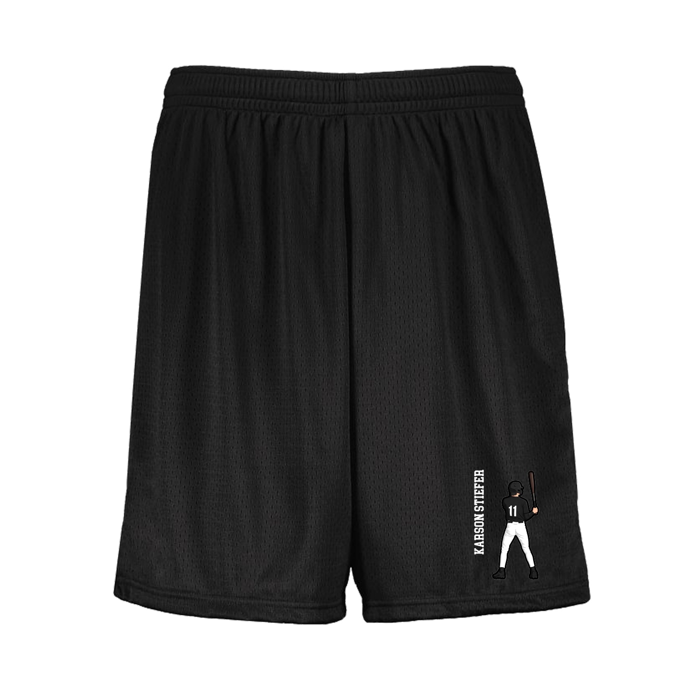 Shorts — Name Vertical in Black
